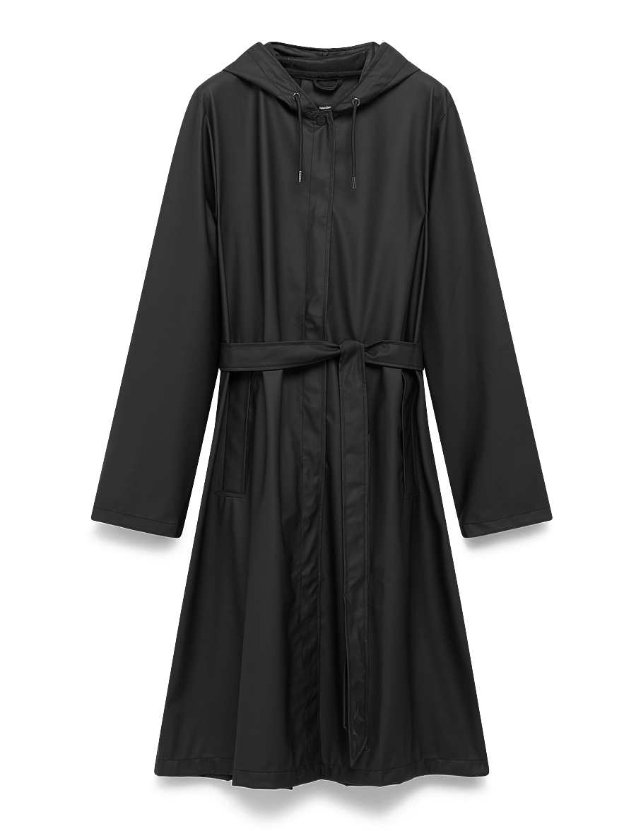 Rains - A-Line Longer W Jacket W3 - vihmamantlid - black - 1
