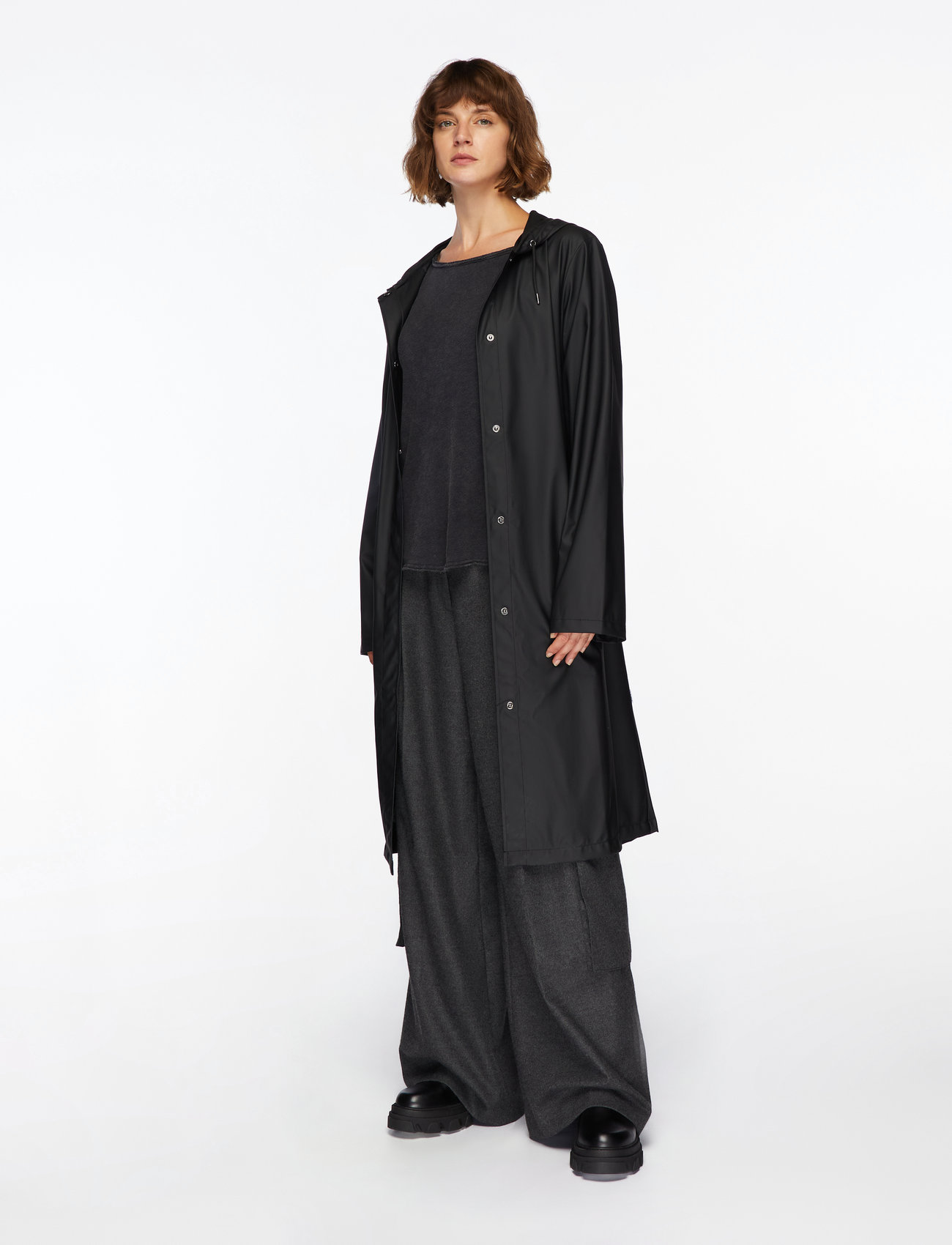 Rains - A-Line Longer W Jacket - regnjackor - black - 2