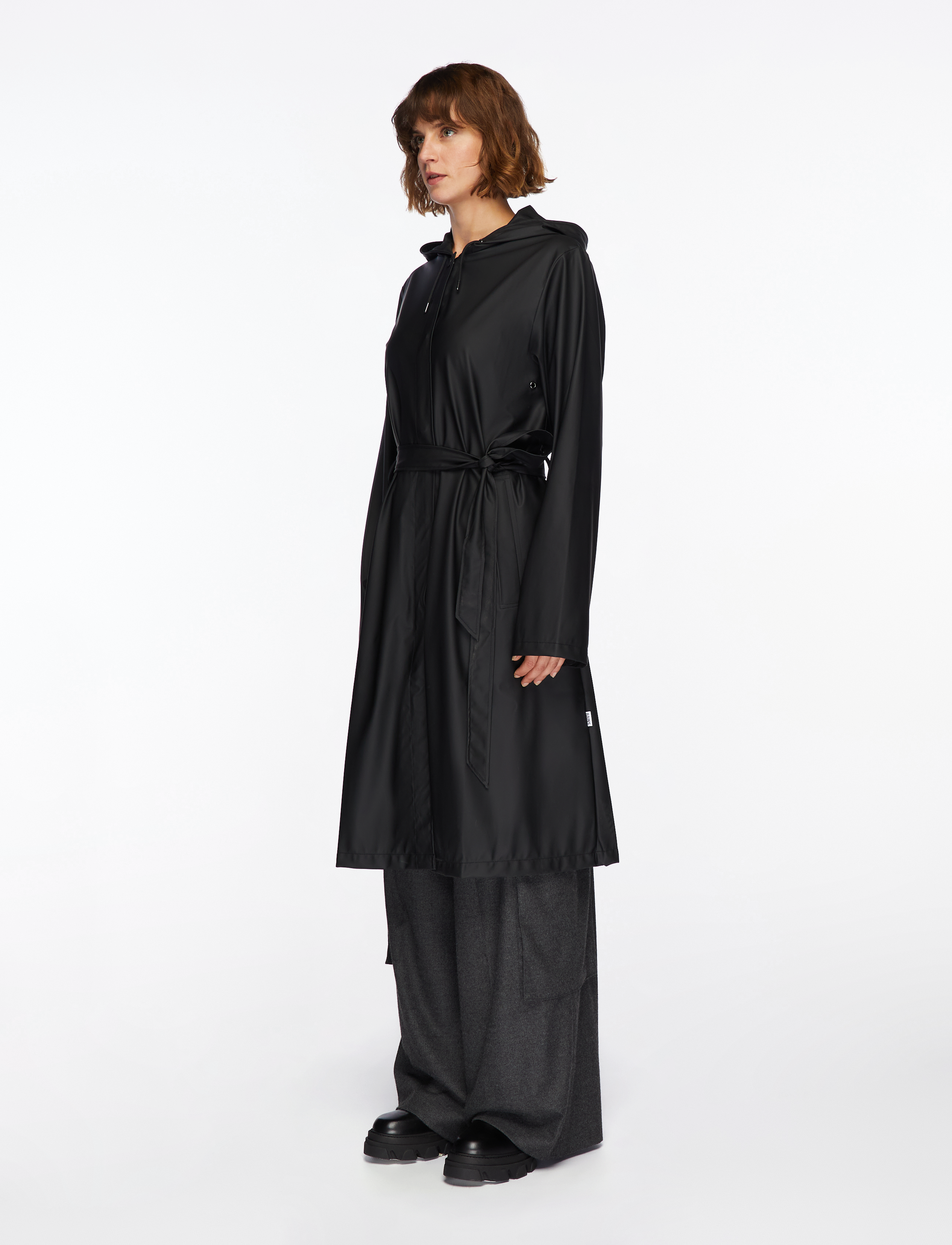 Rains - A-Line Longer W Jacket W3 - outerwear - black - 3