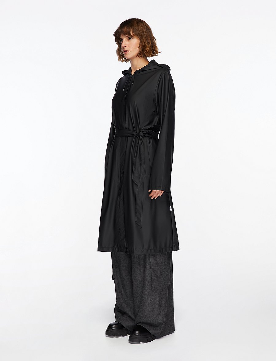 Rains - A-Line Longer W Jacket W3 - vihmamantlid - black - 3