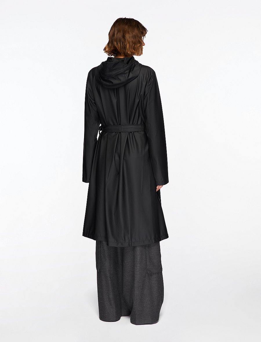 Rains - A-Line Longer W Jacket W3 - vihmamantlid - black - 4