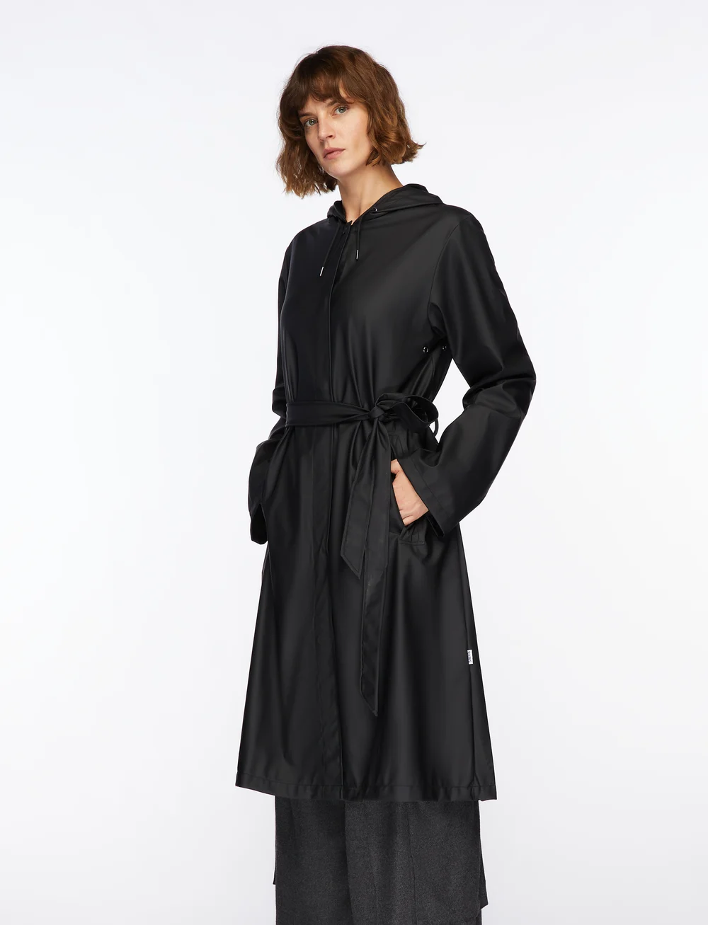 Rains - A-Line Longer W Jacket W3 - regnjakker - black - 0