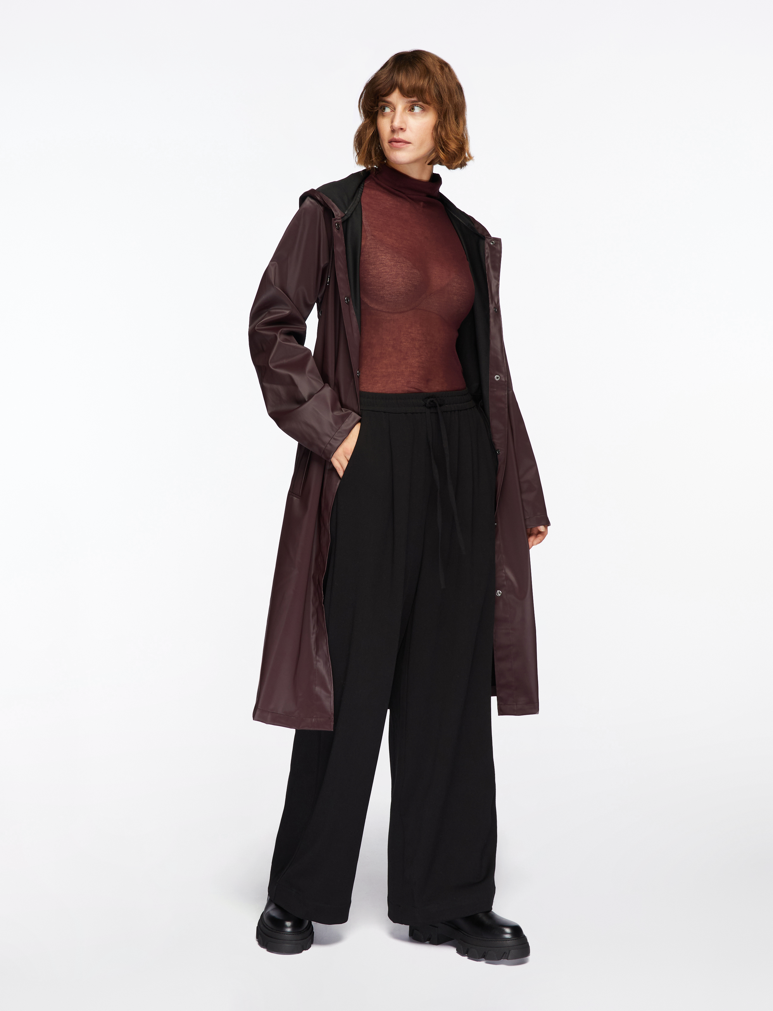 Rains - A-Line Longer W Jacket W3 - regnjackor - depth - 2