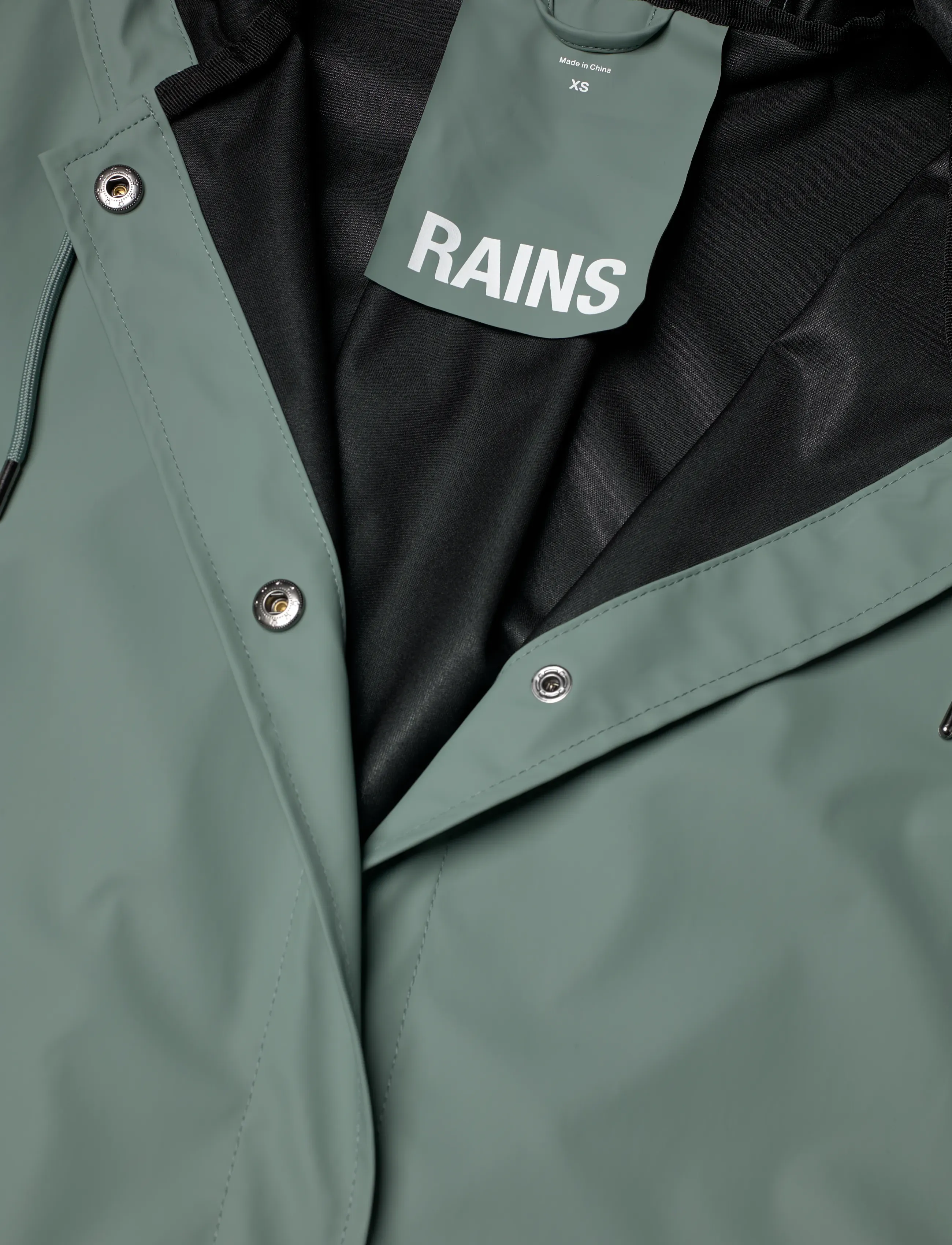 Rains - A-Line Longer W Jacket W3 - regnjakker - sage - 2