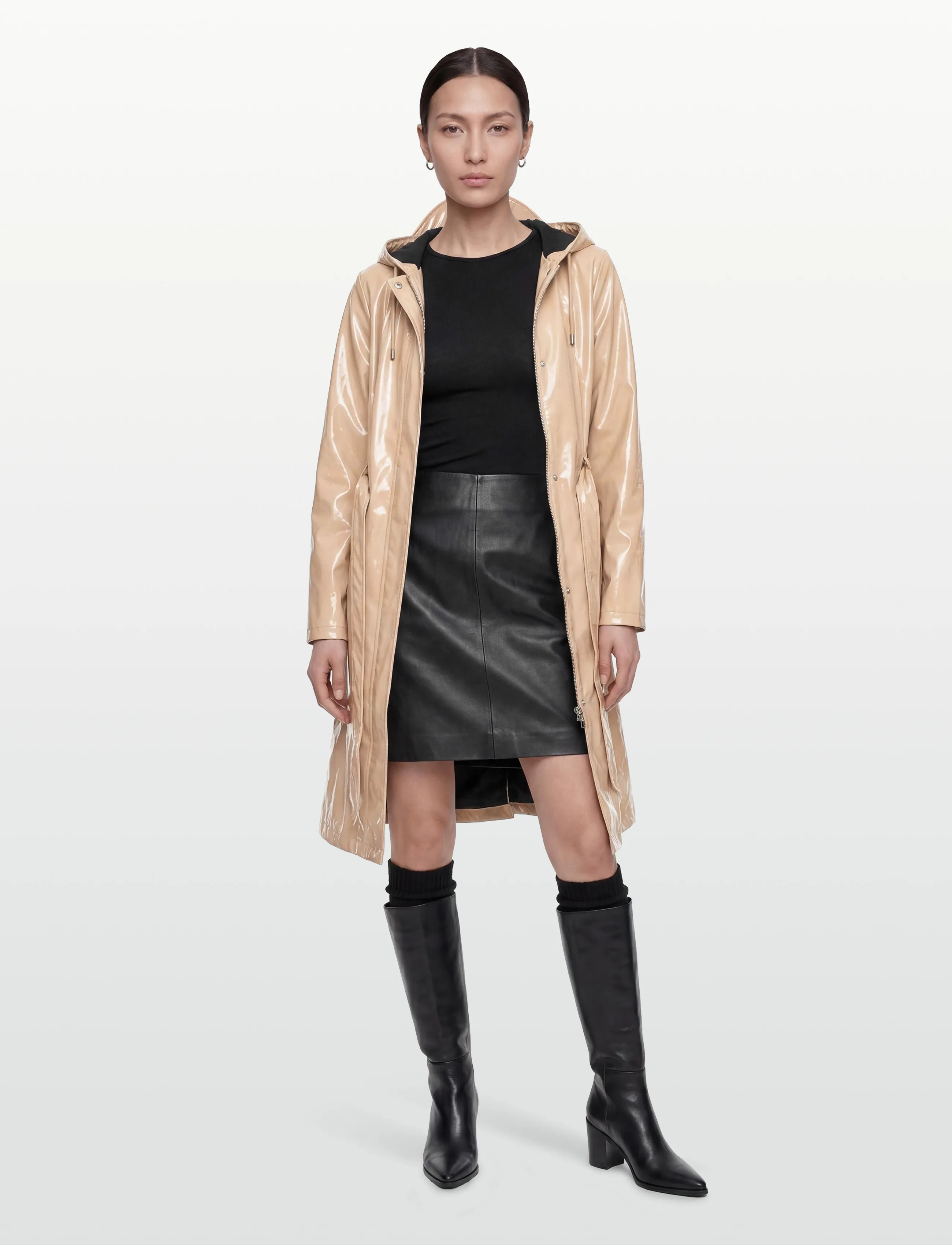 Rains A-Line Longer W Jacket - Jackets & Coats - SHORE / beige