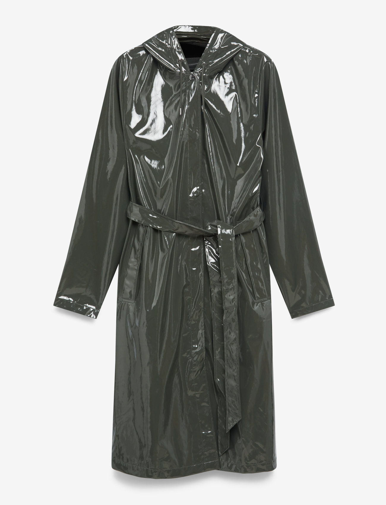 Rains - A-Line Longer W Jacket - yttertøy - swamp - 1