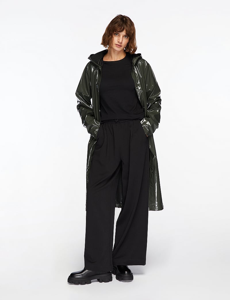 Rains - A-Line Longer W Jacket W3 - regnjakker - swamp - 2