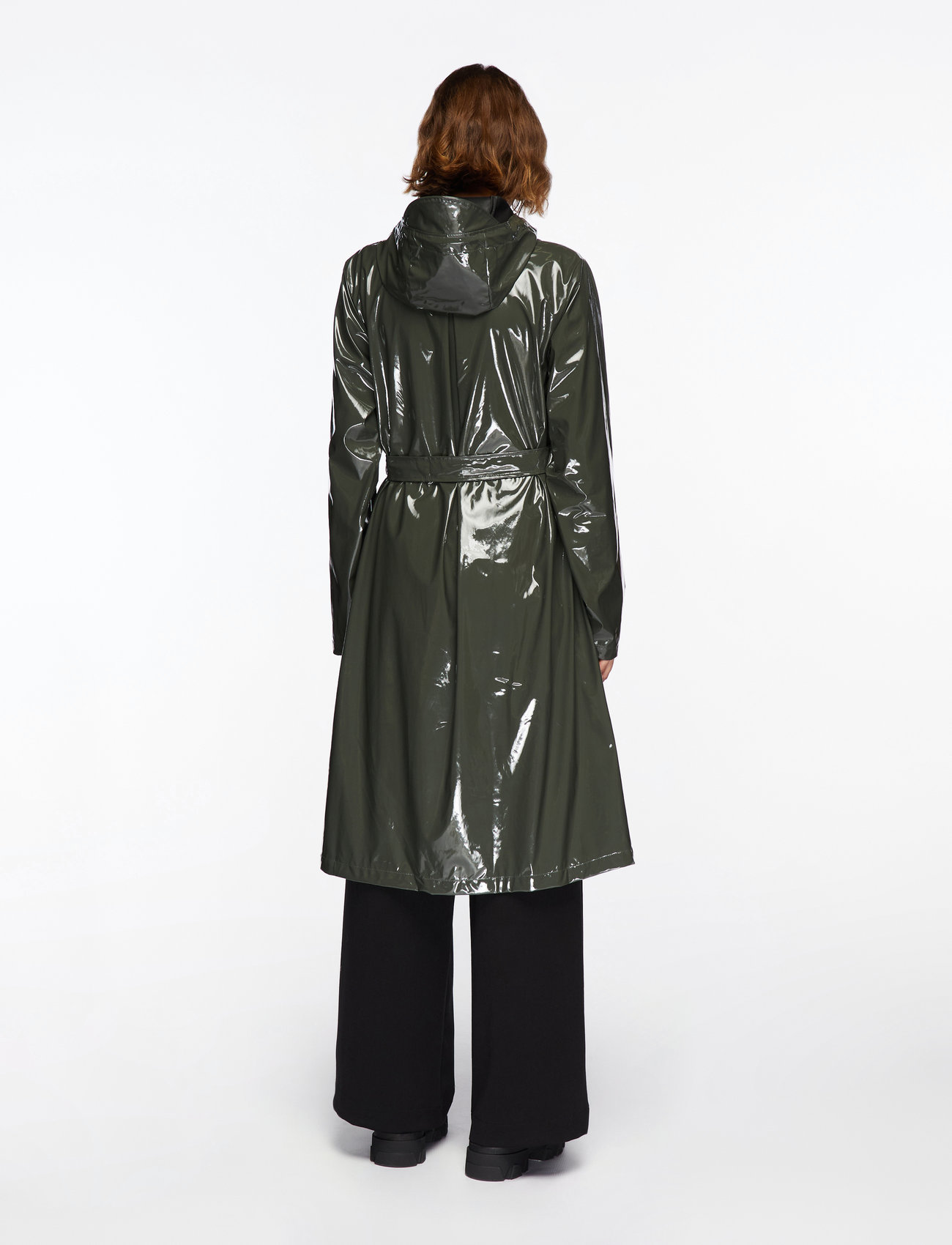 Rains - A-Line Longer W Jacket - yttertøy - swamp - 3