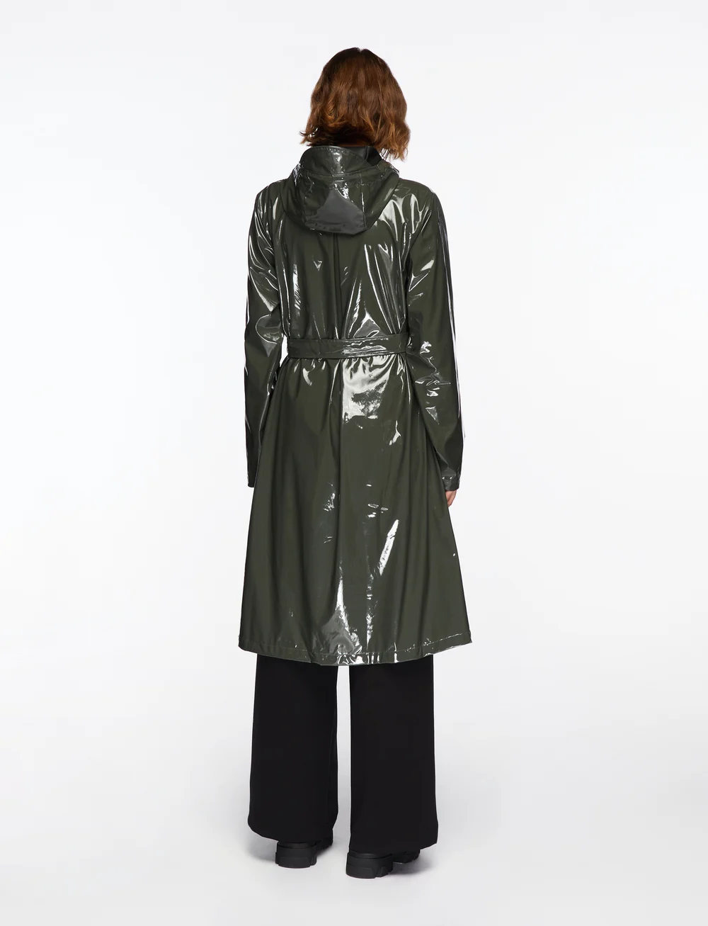 Rains - A-Line Longer W Jacket W3 - regnjakker - swamp - 3