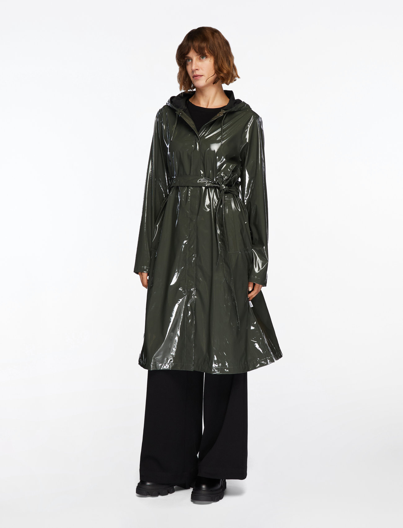 Rains - A-Line Longer W Jacket - yttertøy - swamp - 4