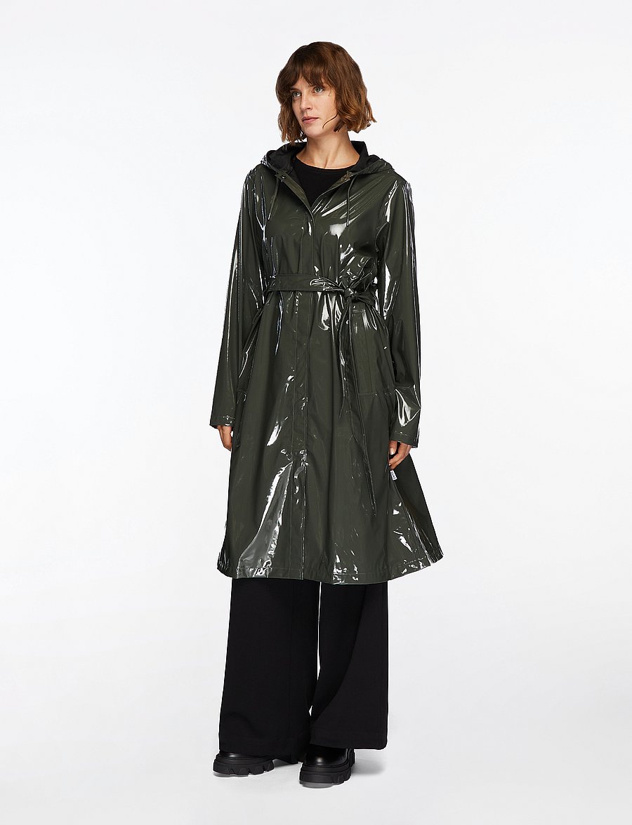 Rains - A-Line Longer W Jacket W3 - regenmäntel - swamp - 4