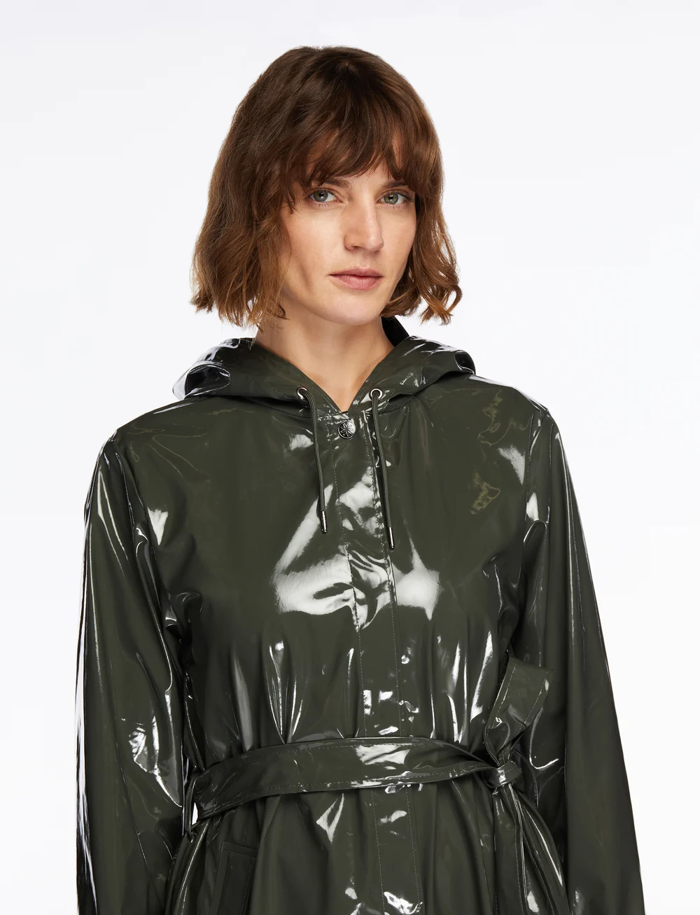 Rains - A-Line Longer W Jacket W3 - regnjakker - swamp - 5
