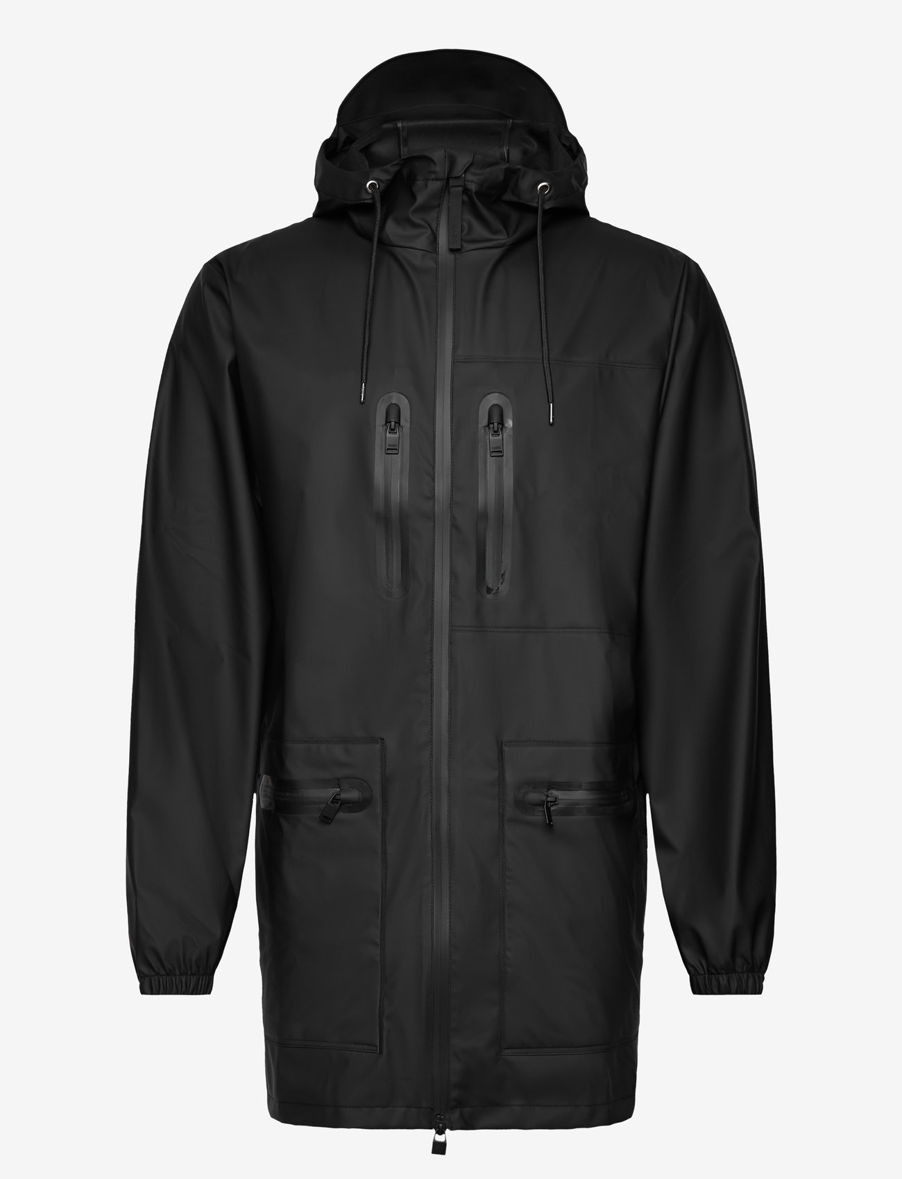Rains - Cargo Long Jacket W3 - overtøj - black - 0