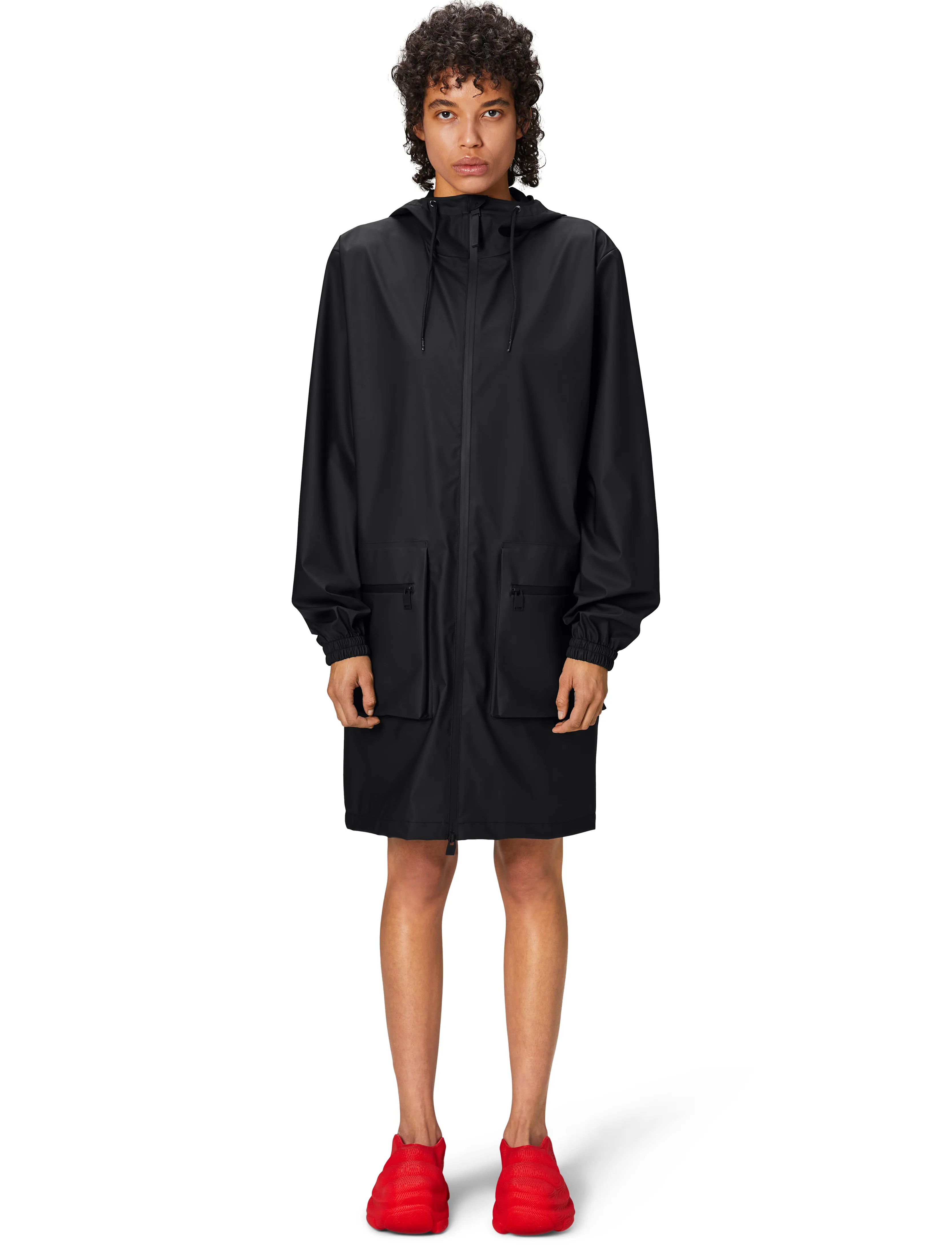 Rains - Cargo Long Jacket W3 - virsdrēbes - black - 3