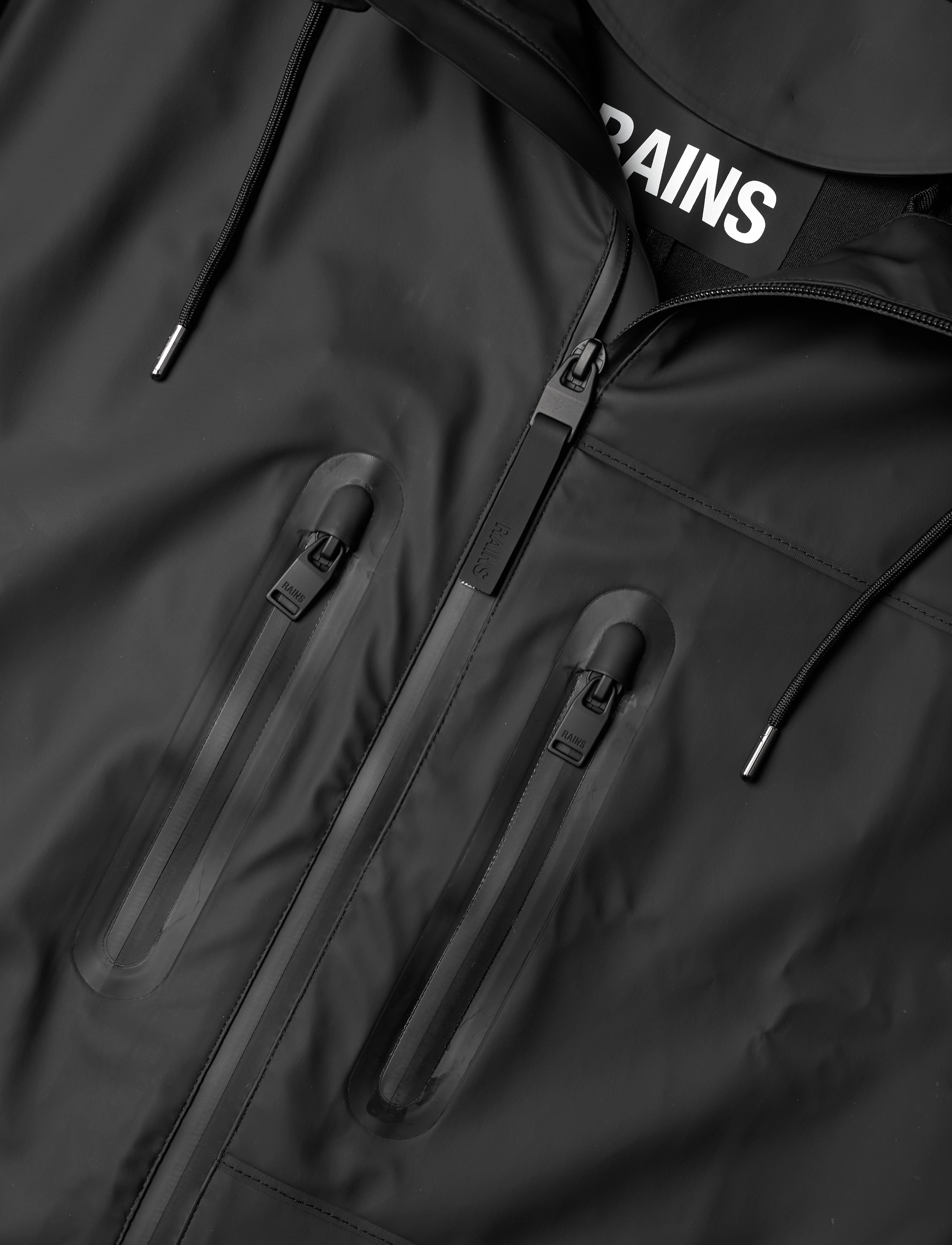 Rains - Cargo Long Jacket W3 - virsdrēbes - black - 4