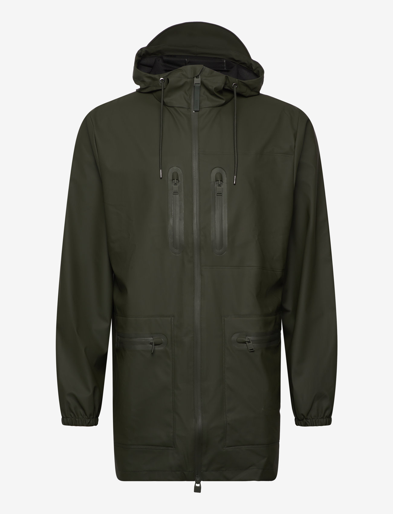 Rains - Cargo Long Jacket W3 - regenmäntel - green - 0