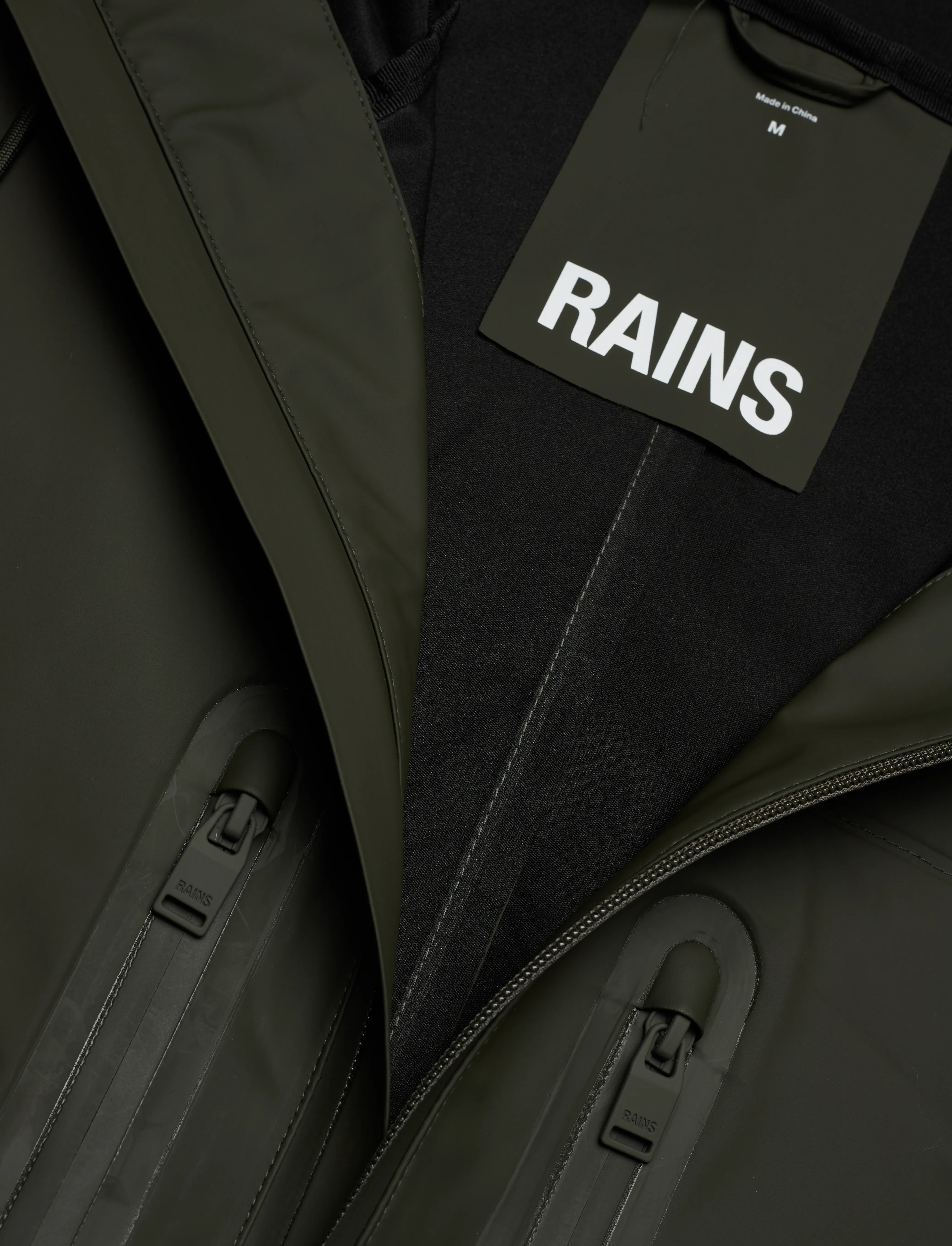 Rains - Cargo Long Jacket W3 - lietpalčiai - green - 4