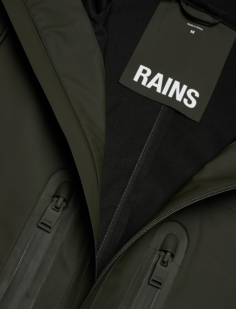 Rains - Cargo Long Jacket W3 - lietpalčiai - green - 4