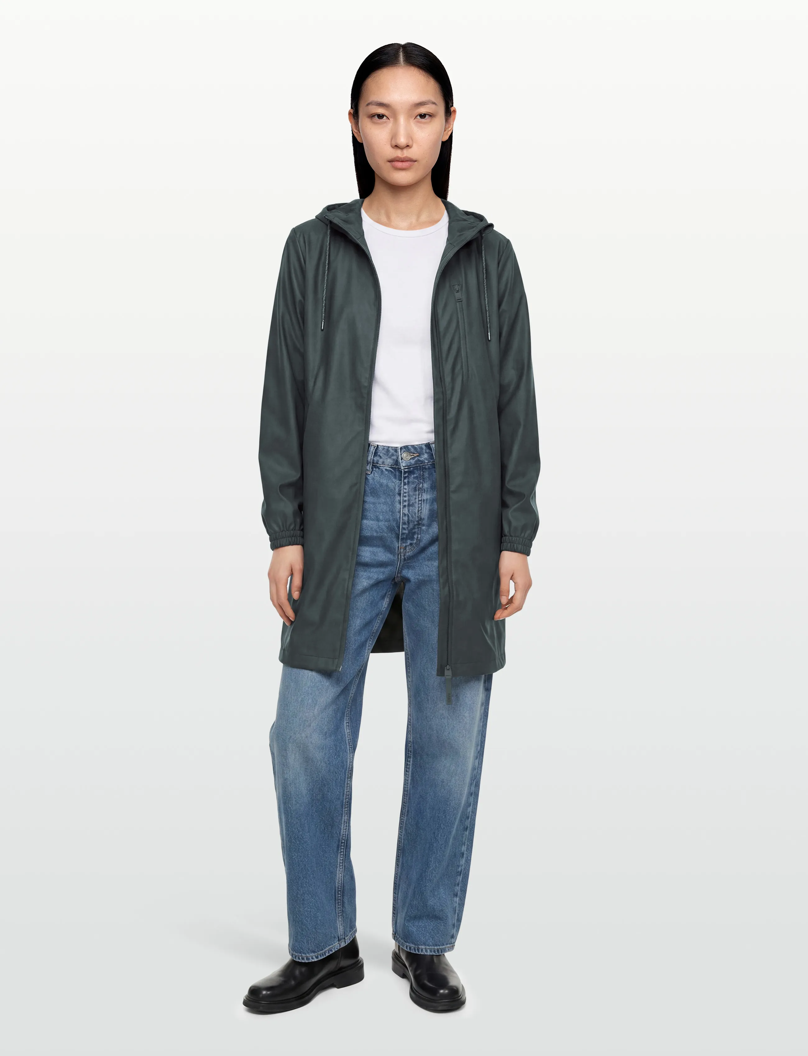 Rains Long Storm Breaker W3, L, Rainwear, Grau - Rain Coats, Männerswear