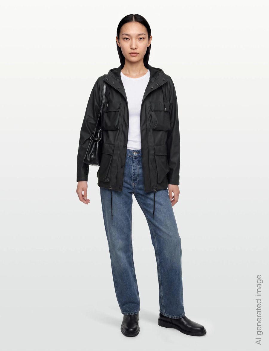 Rains - Pocket Jacket W3 - kevadjoped - black - 0