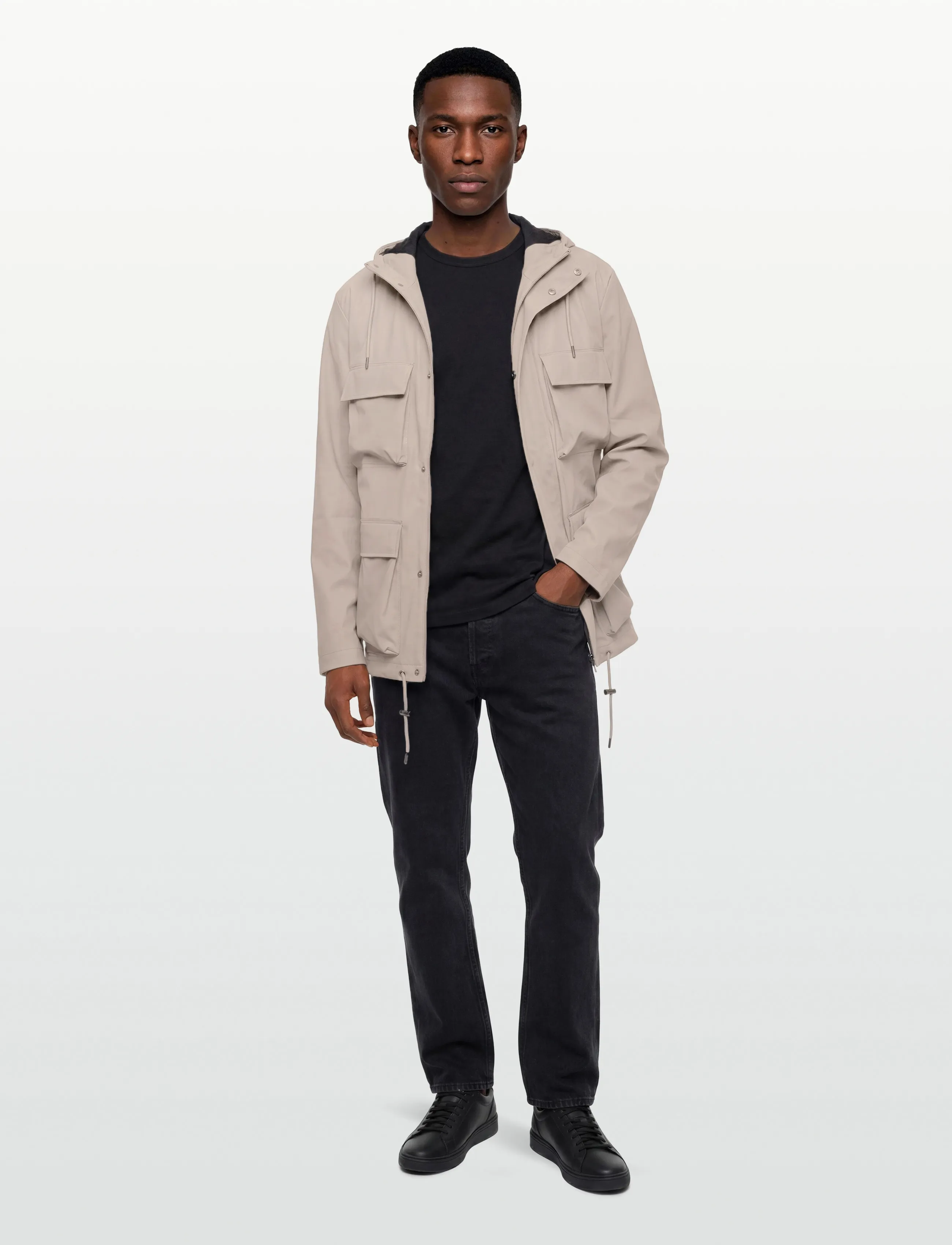 Rains Pocket Jacket W3, M, Jackets, Beige - Light Männerswear