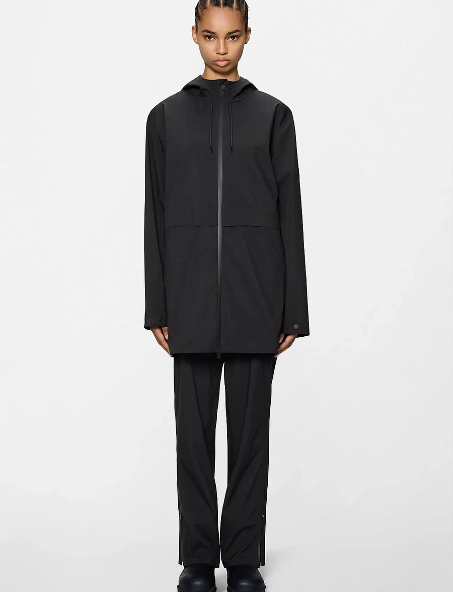 Rains - Suva Hardshell Long Jacket W3 - manteaux legères - black - 0