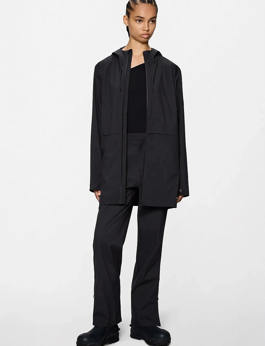 Rains - Suva Hardshell Long Jacket W3 - manteaux legères - black - 4