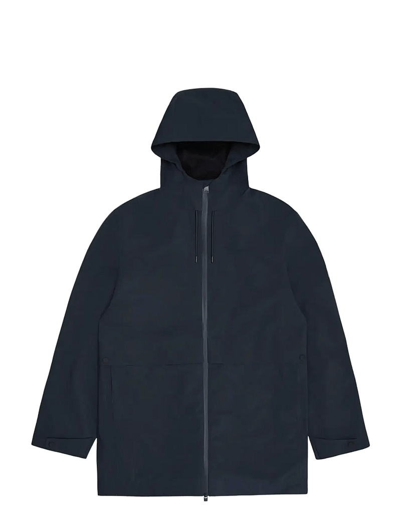 Rains - Suva Hardshell Long Jacket W3 - plāni mēteļi - navy - 1