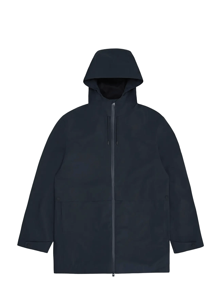 Rains - Suva Hardshell Long Jacket W3 - Õhukesed mantlid - navy - 1
