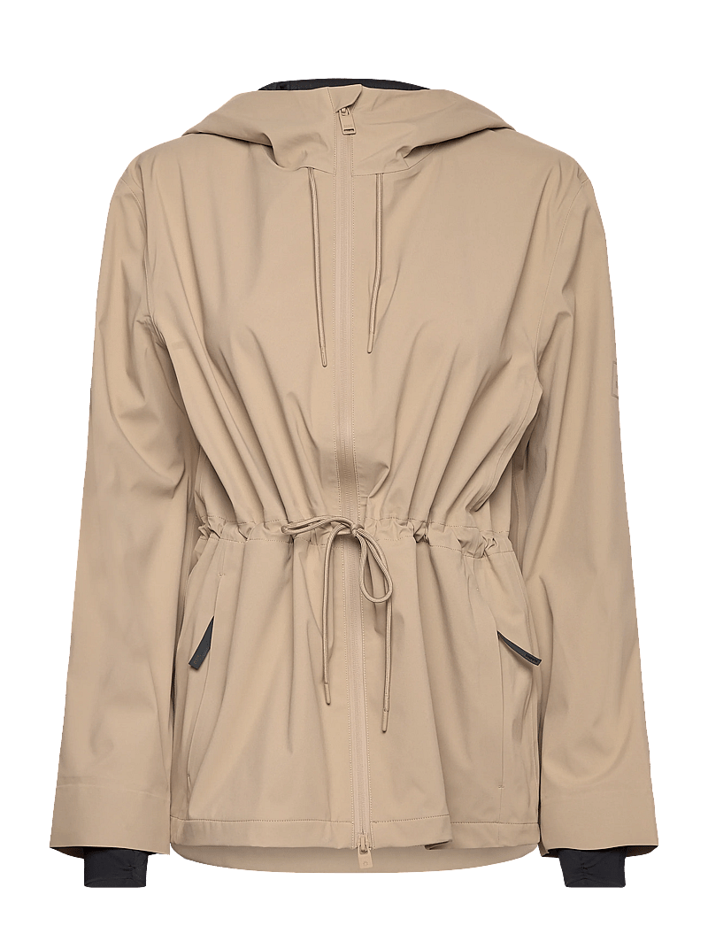 Rains - Suva Hardshell String W Jacket W3 - vihmamantlid - beige - 1