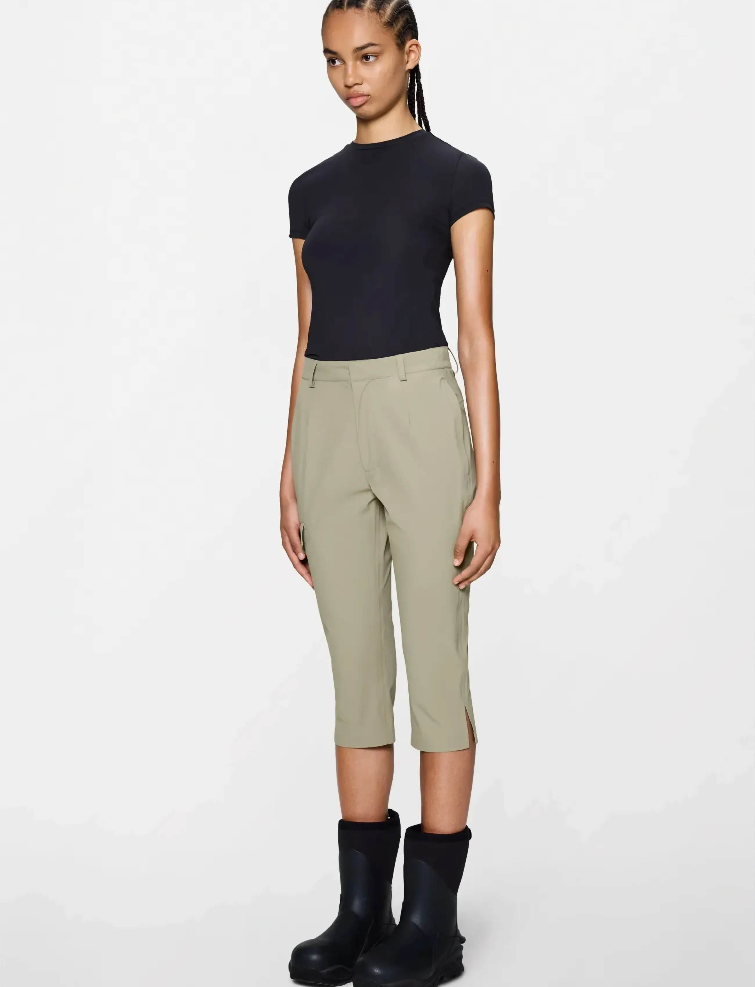 Rains - Suva Hardshell W Capri W3 - friluftsbyxor - beige - 2