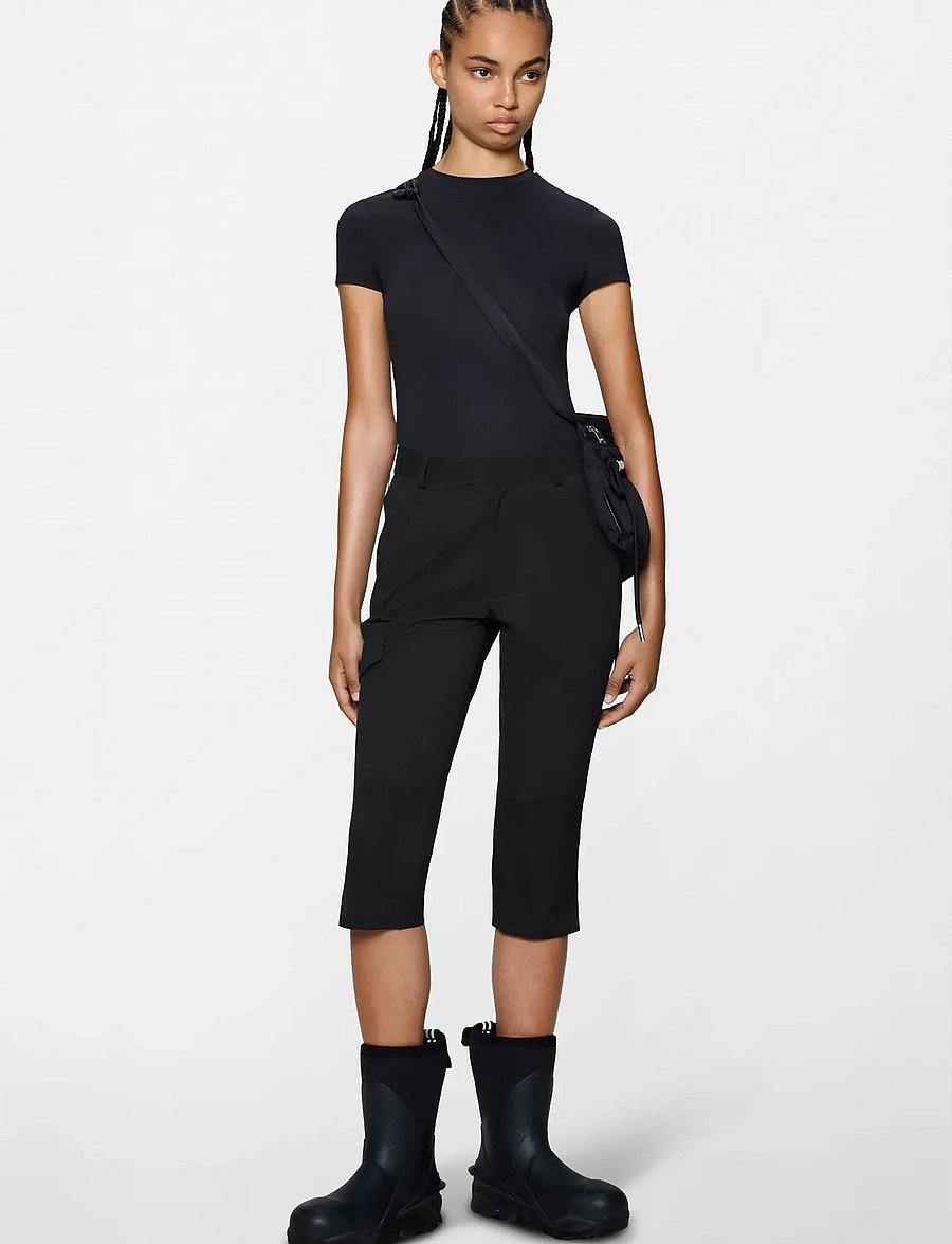 Rains - Suva Hardshell W Capri W3 - friluftsbyxor - black - 0