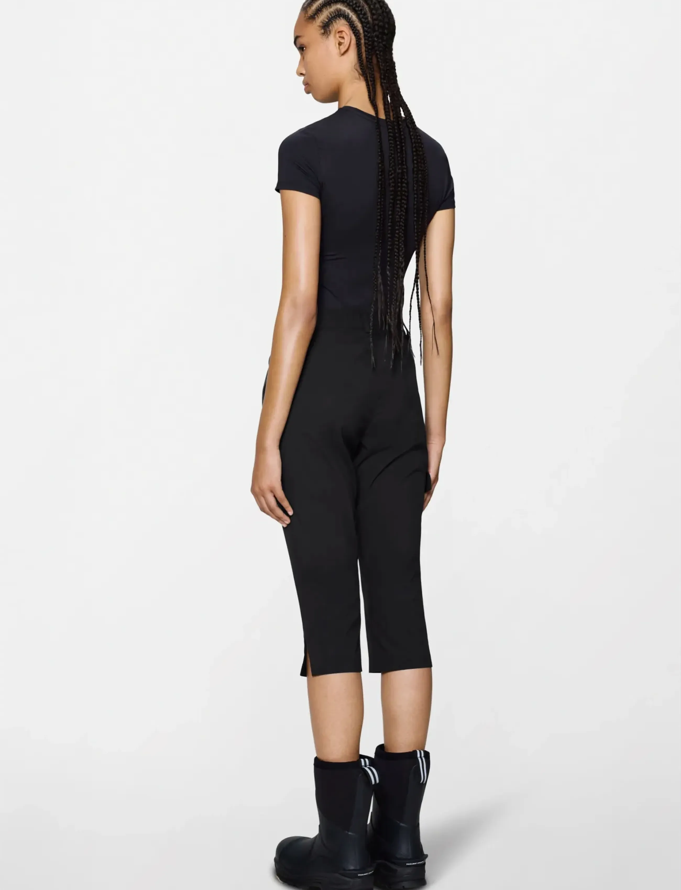 Rains - Suva Hardshell W Capri W3 - outdoor pants - black - 3