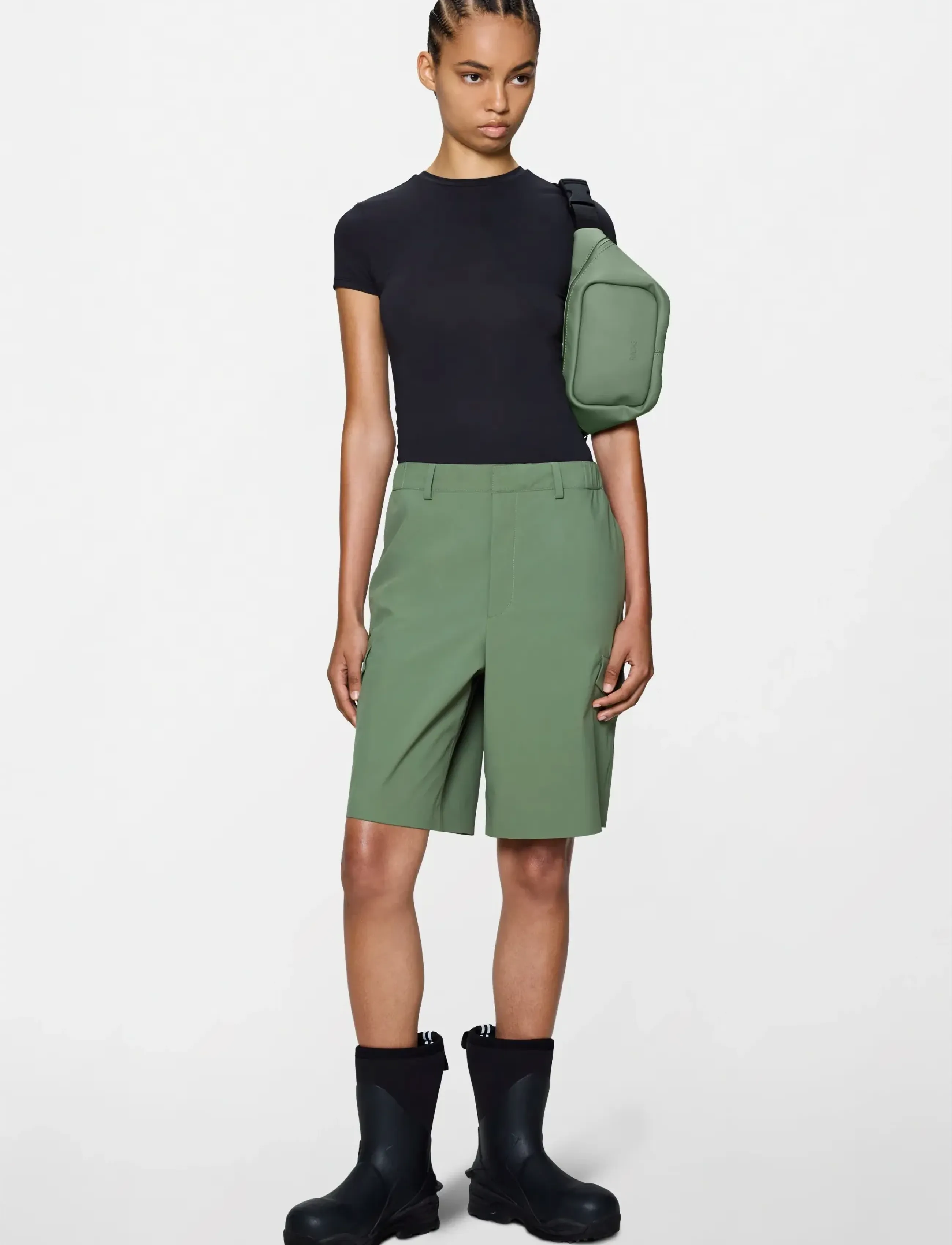 Rains Suva Hardshell Shorts W3, Mænd, Cargo Shorts, Grøn, Str: L