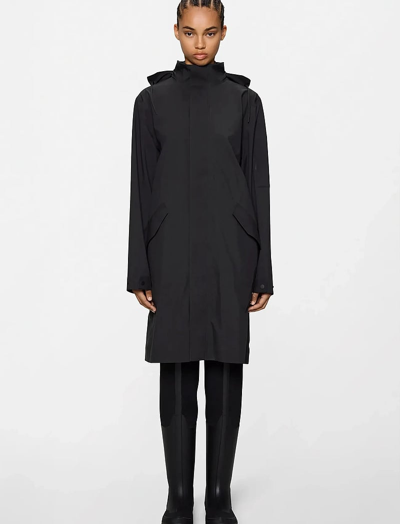 Rains - Suva Hardshell Coat W3 - regenmäntel - black - 0