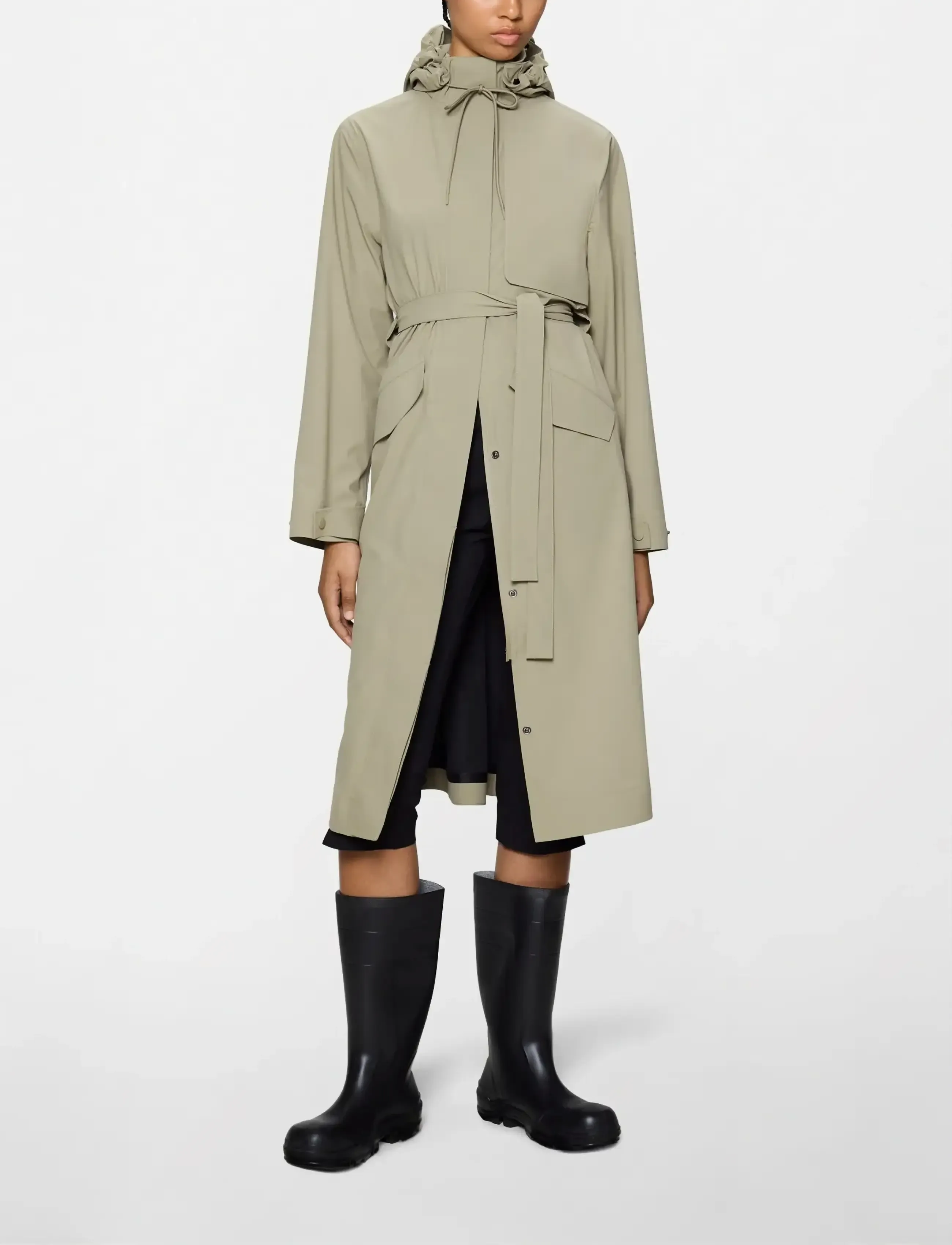 Rains Suva Hardshell W Coat W3 - Kläder - BEIGE / khaki/green