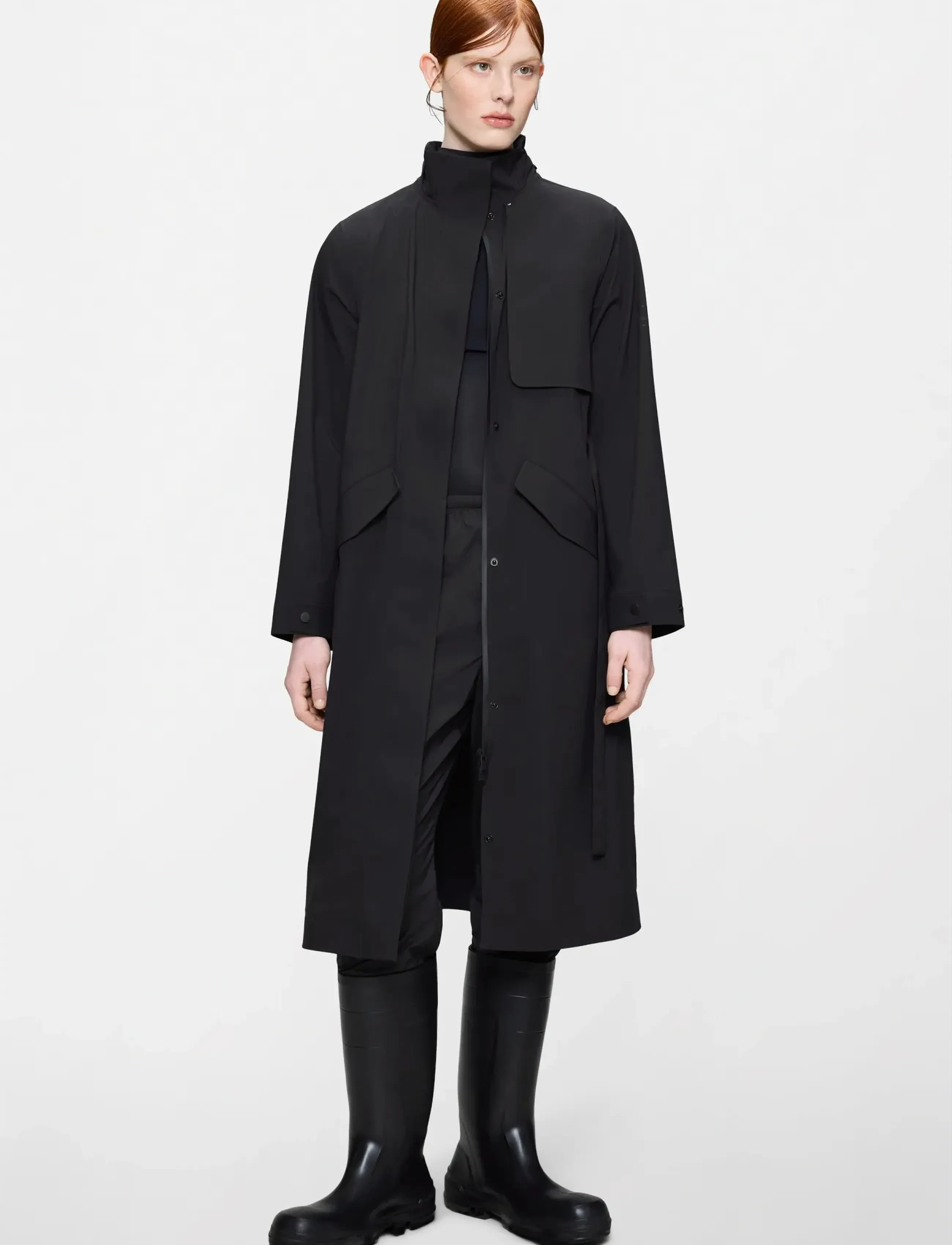 Rains - Suva Hardshell W Coat W3 - trenchcoats - black - 0