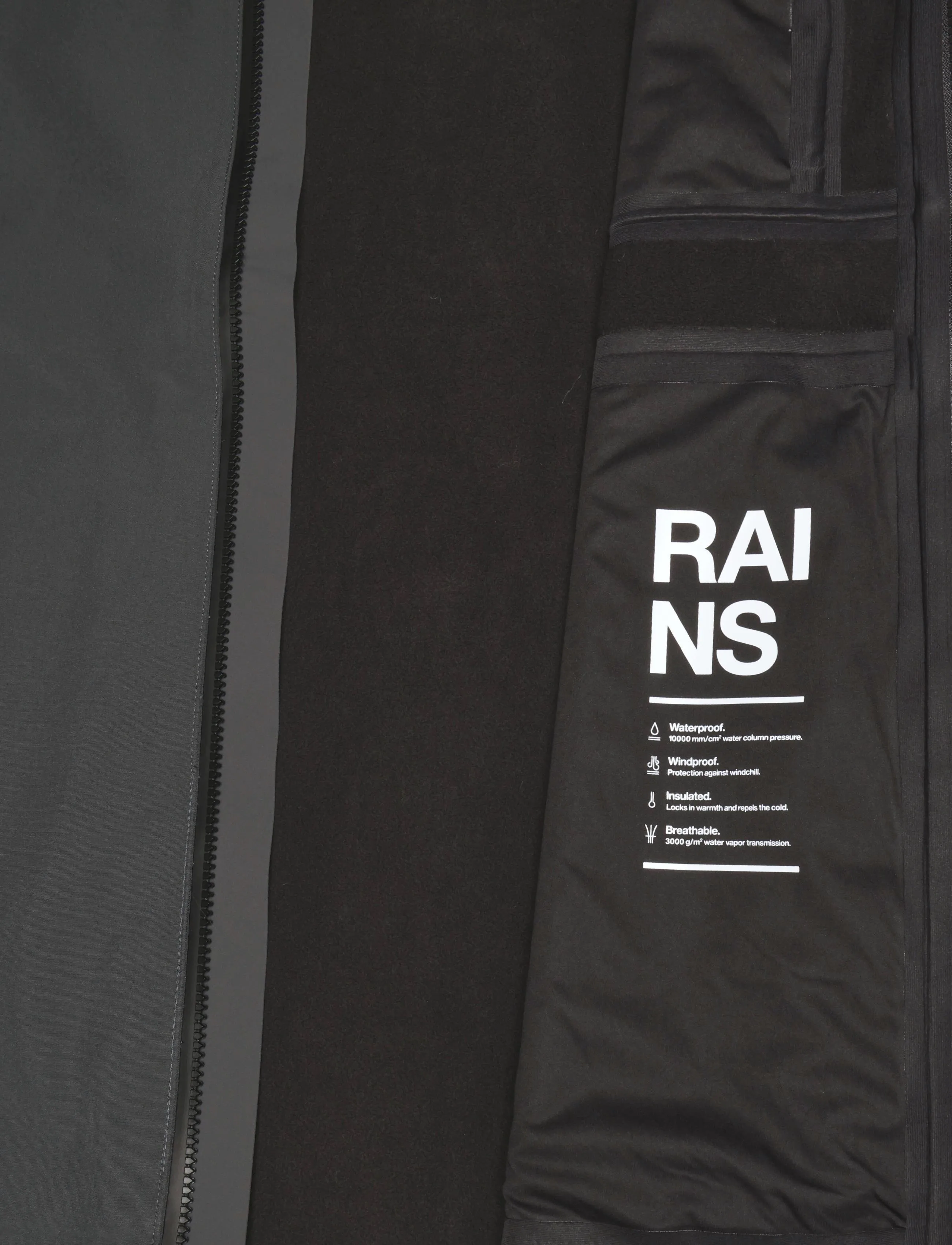 Rains - Suva Softshell Long Jacket W3T2 - regnjakker - dark grey - 5