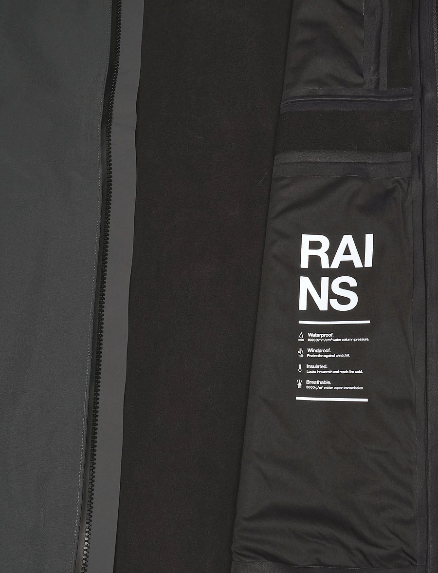 Rains - Suva Softshell Long Jacket W3T2 - regnjakker - dark grey - 5