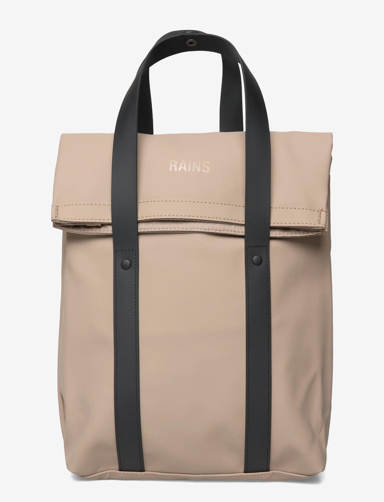 Rains - 2 Way Tote Backpack Mini W3 - affärsryggsäckar - beige - 1