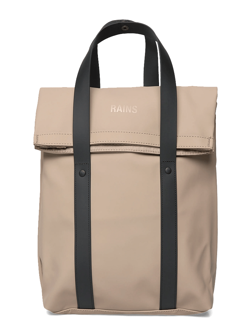 Rains - 2 Way Tote Backpack Mini W3 - affärsryggsäckar - beige - 1