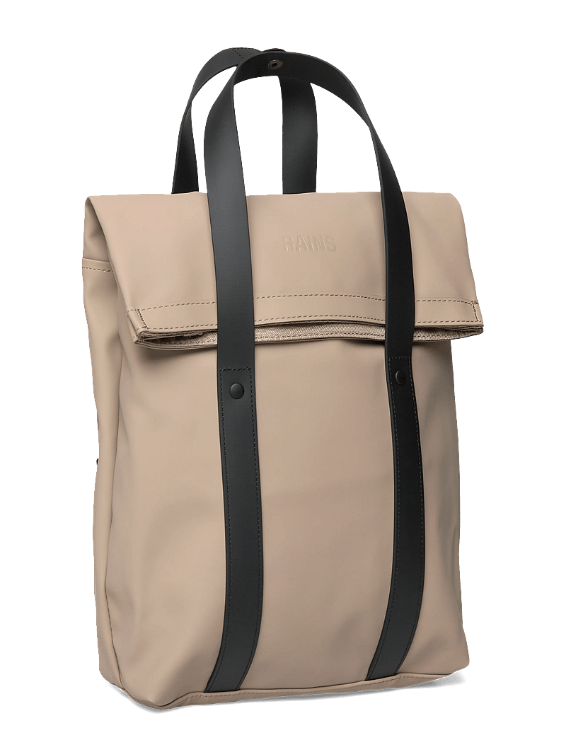 Rains - 2 Way Tote Backpack Mini W3 - affärsryggsäckar - beige - 3