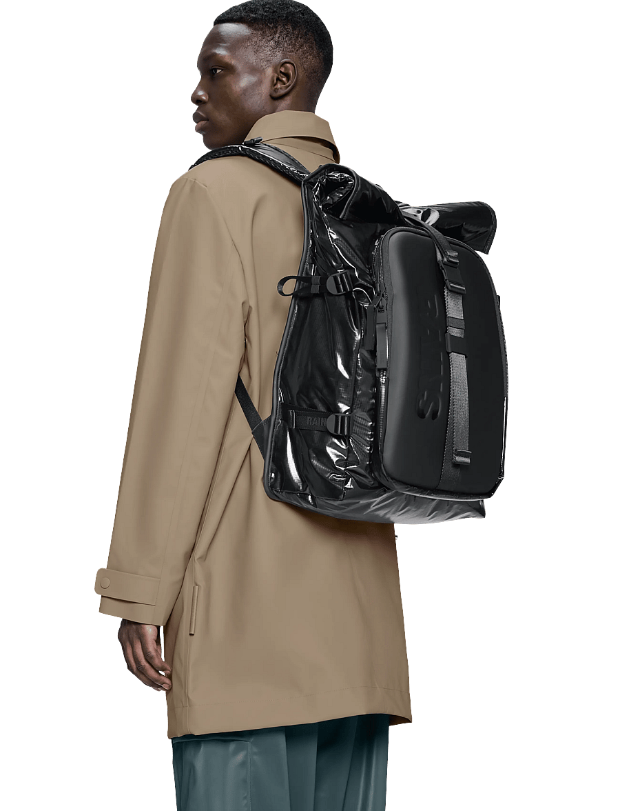 Rains - Sibu Shield Backpack W3 - plecaki rolltop - black - 0
