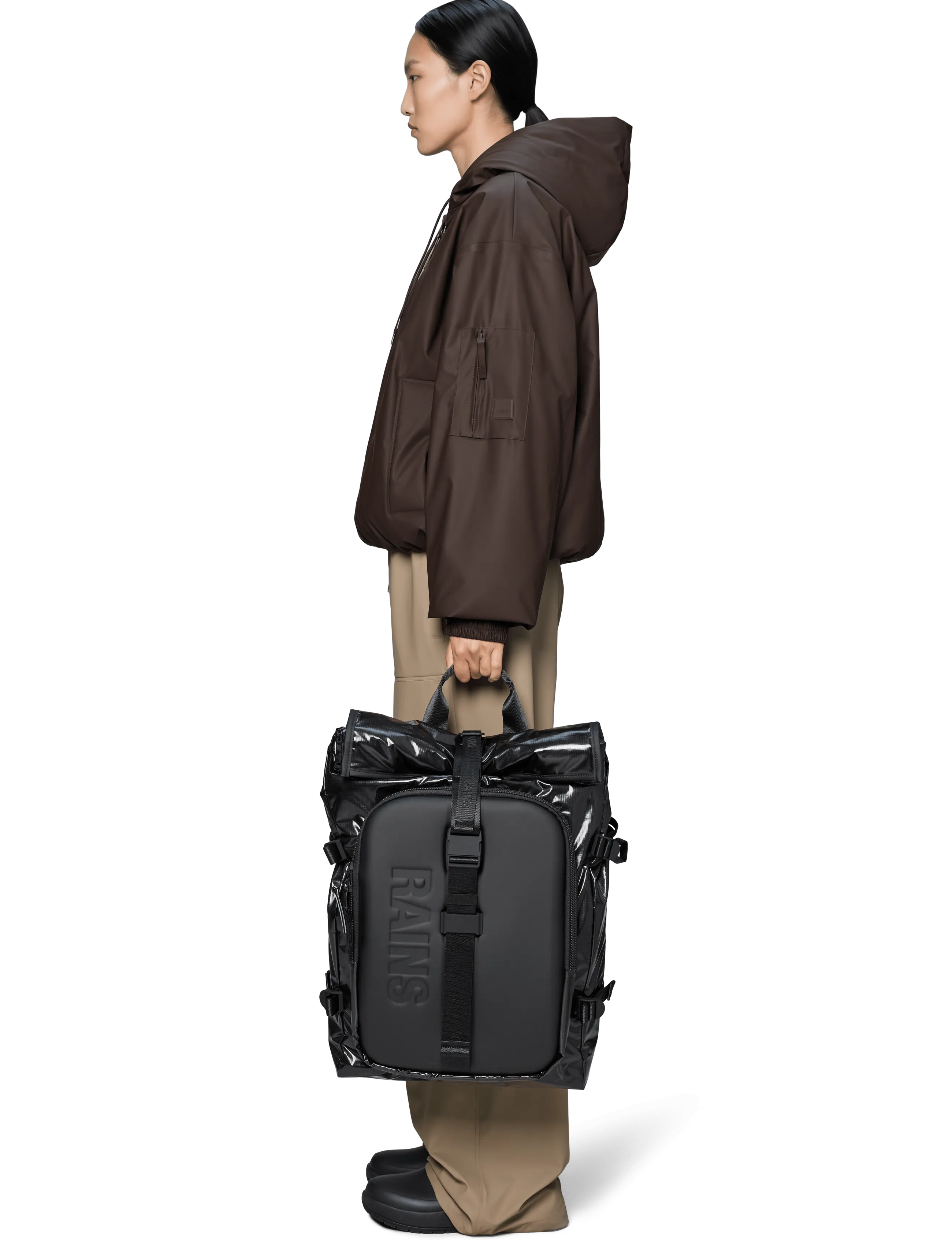 Rains - Sibu Shield Backpack W3 - plecaki rolltop - black - 4