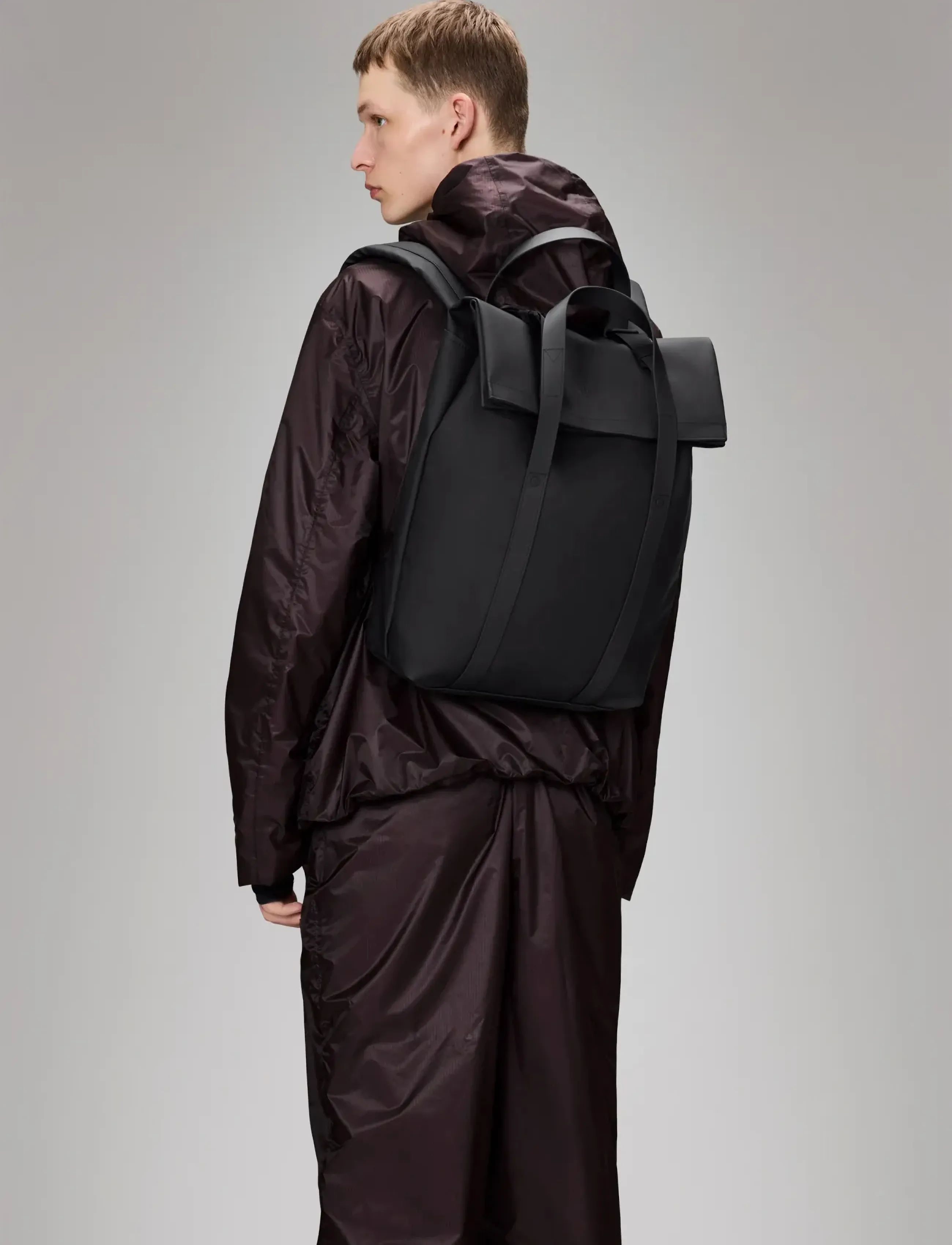 Rains 2 Way Tote Backpack W3 - Inspiration - BLACK / black