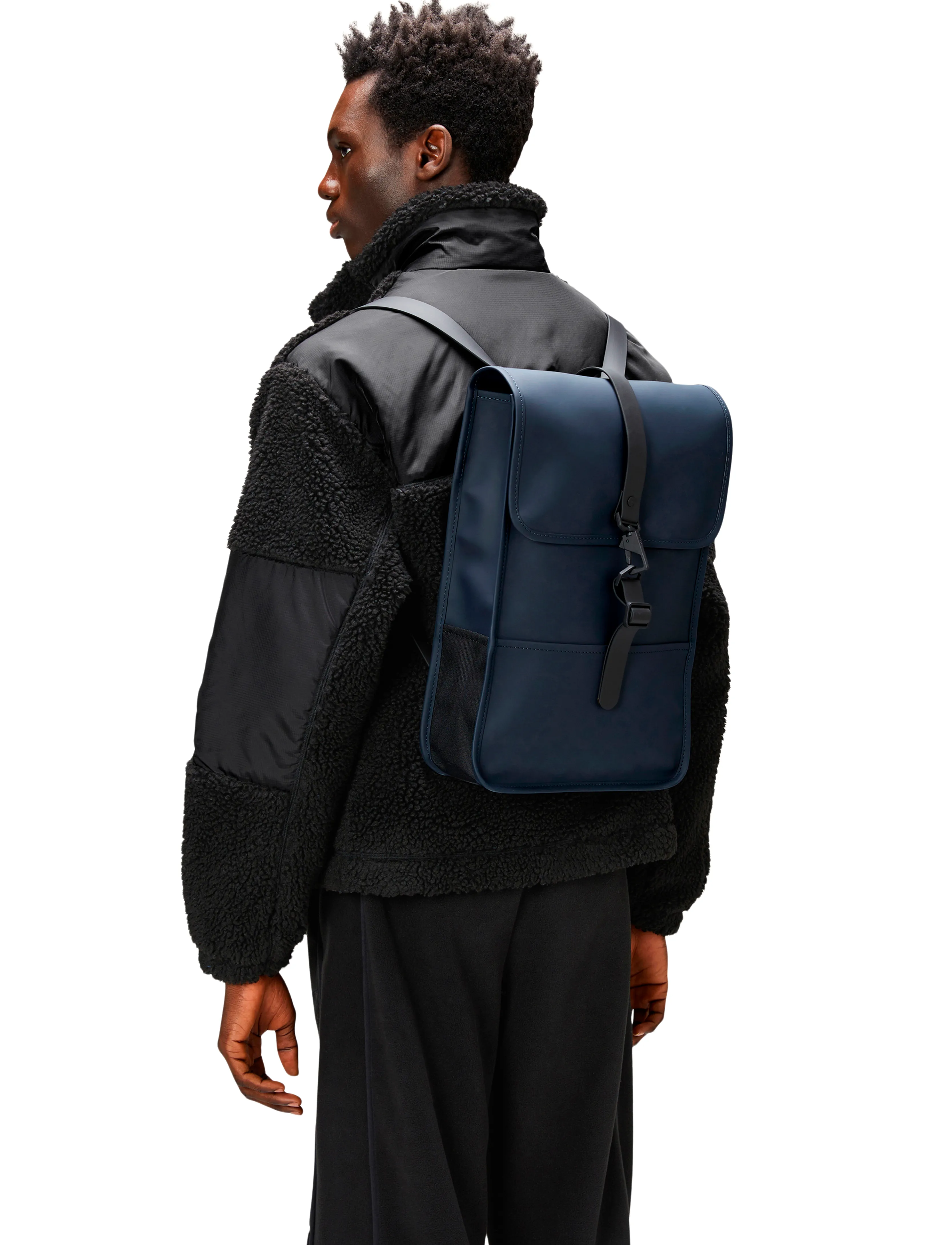 Rains Backpack Mini W3, One Size, Bags, Marineblau - Backpacks, Frauen