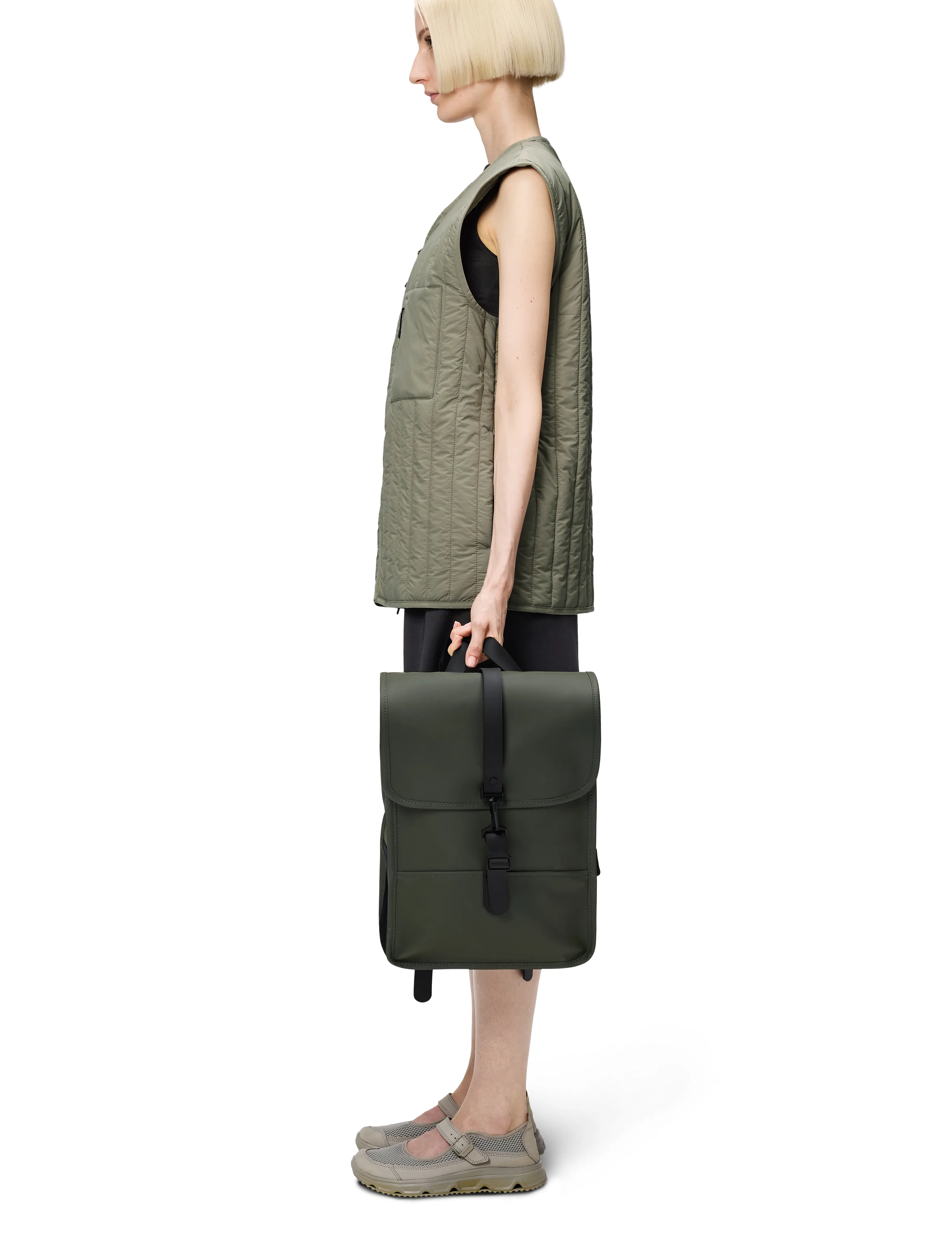 Rains - Backpack Mini W3 - affärsryggsäckar - green - 5