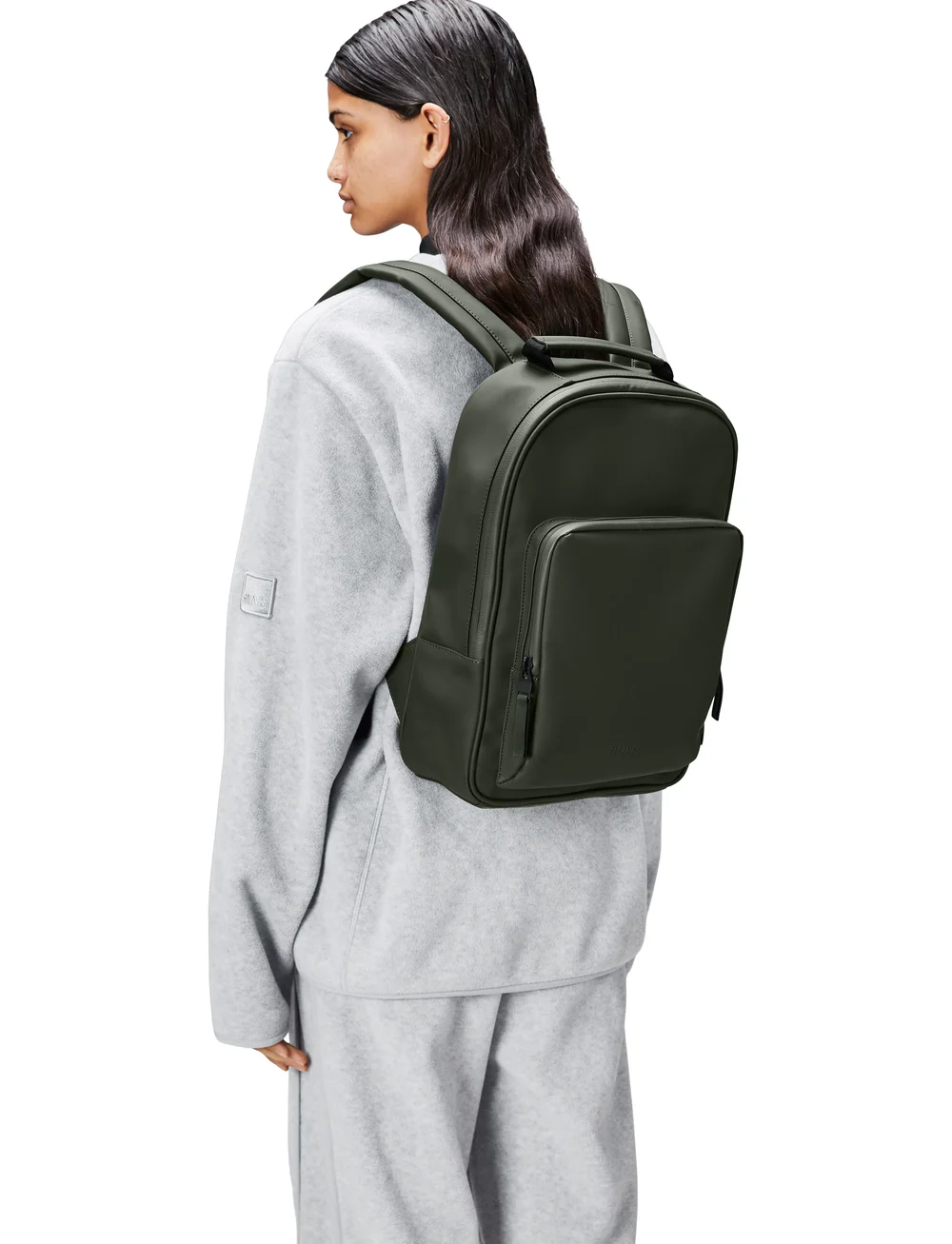 Rains - Book Daypack W3 - veekindlad kotid - green - 5
