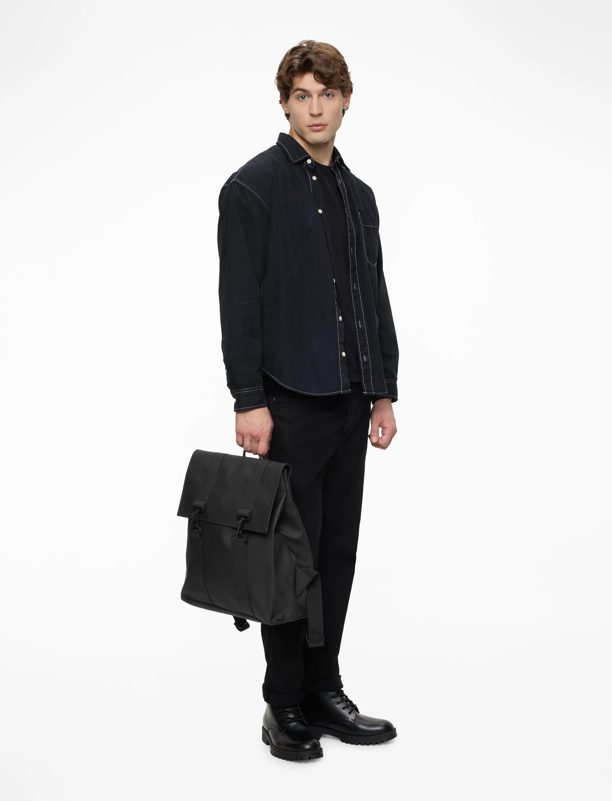 Rains - MSN Bag W3 - plecaki biznesowe - 01 black - 3