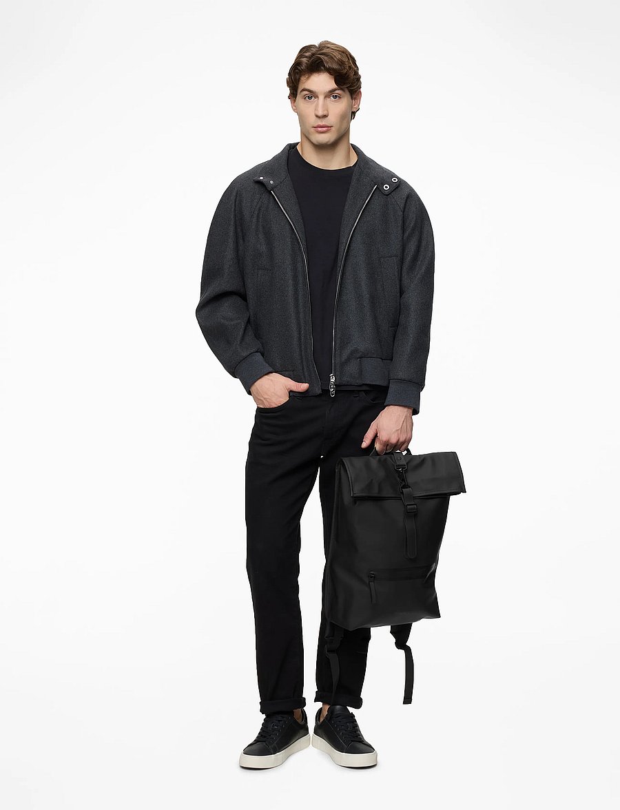 Rains - Rolltop Rucksack W3 - rolltop-rygsække - 01 black - 2